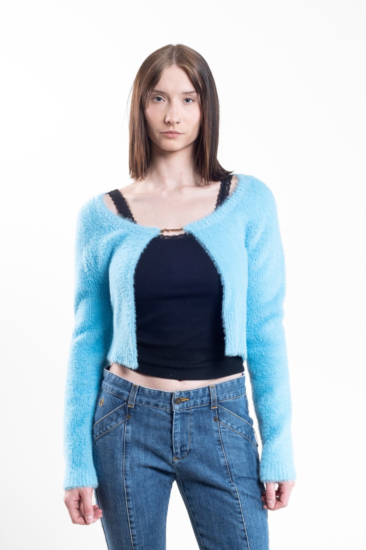 Light Blue Le Papier 'La Maille Neve Manches Longues' Cardigan