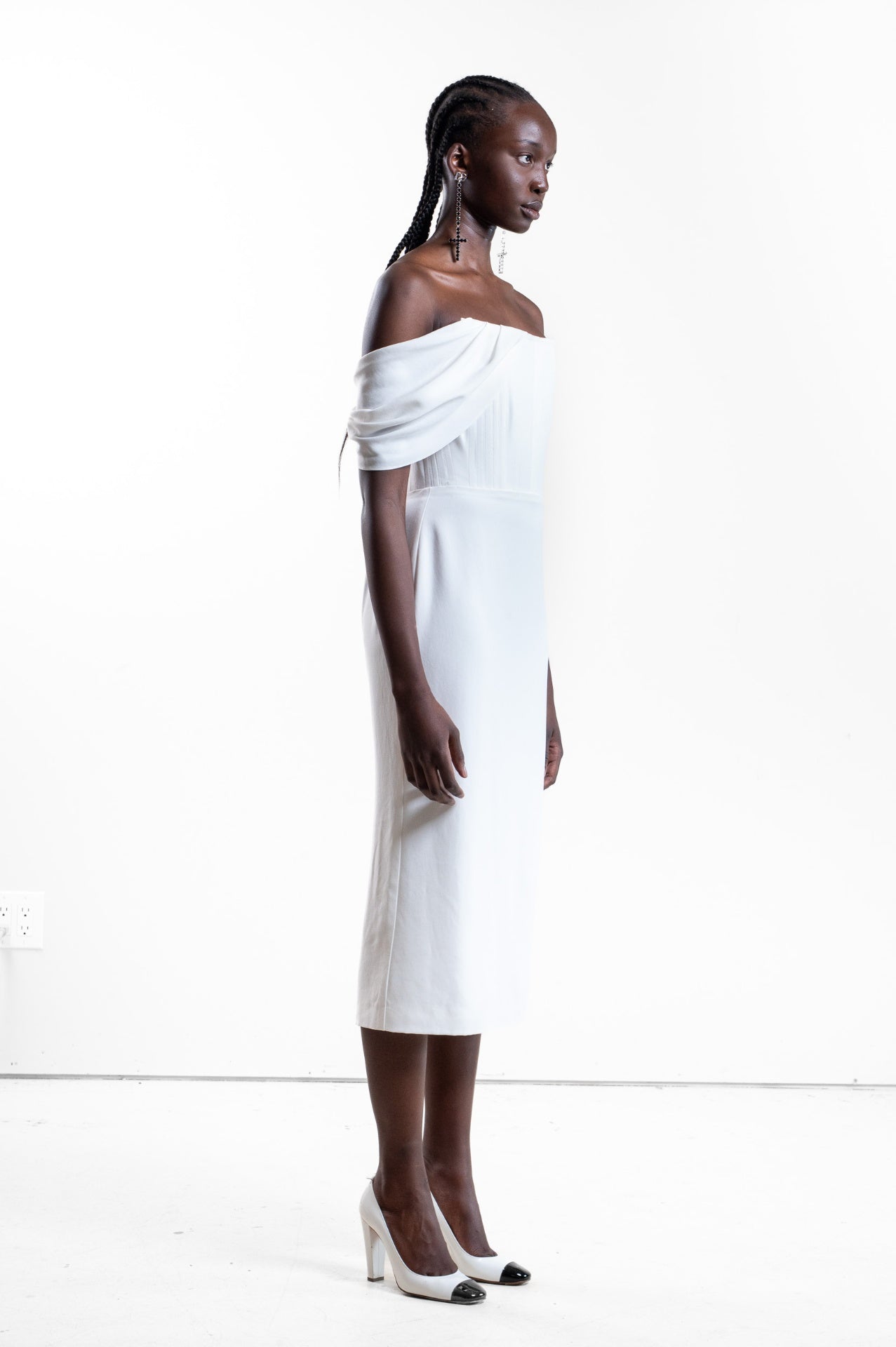 White Strapless Corset Dress