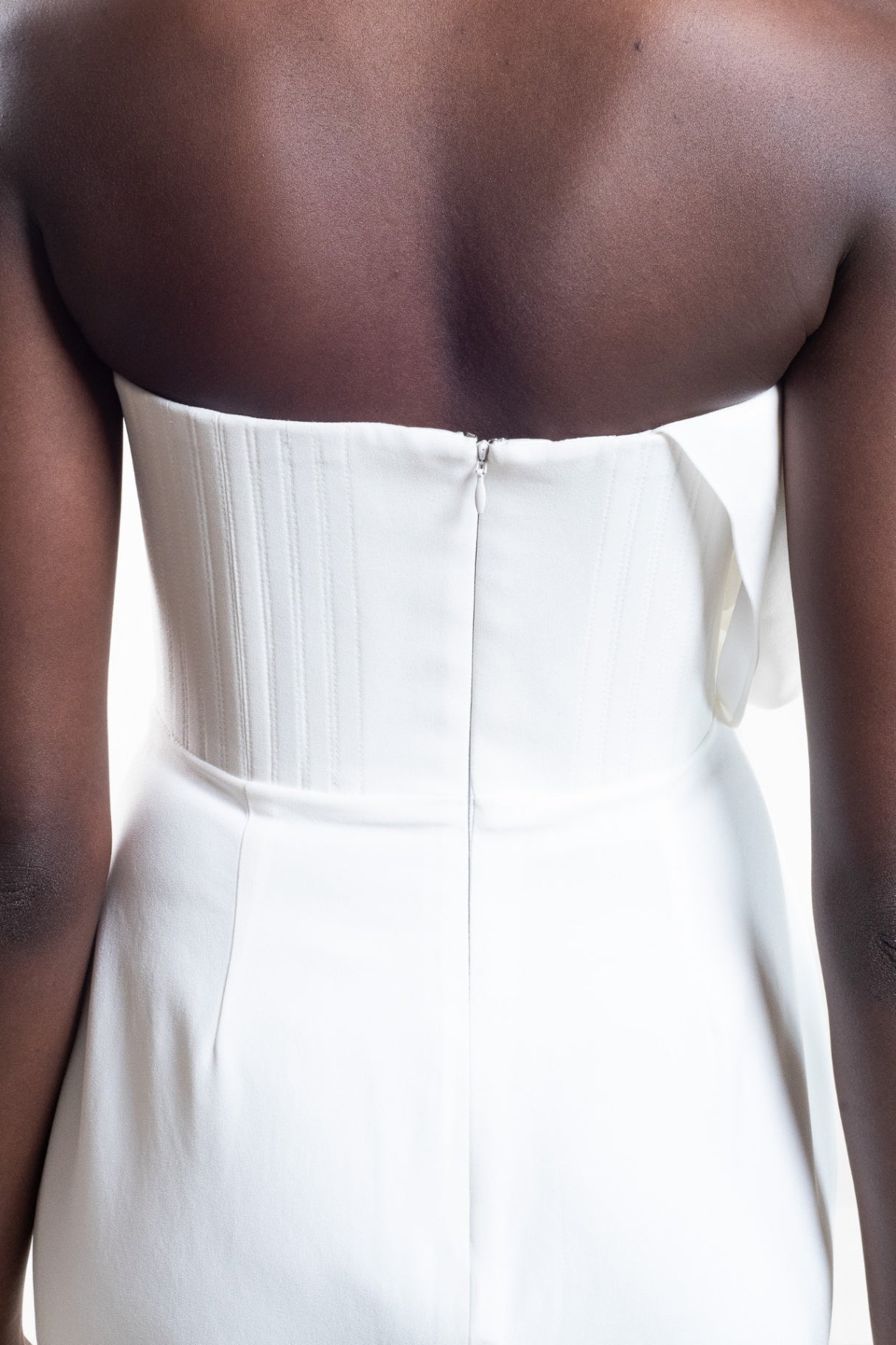 White Strapless Corset Dress