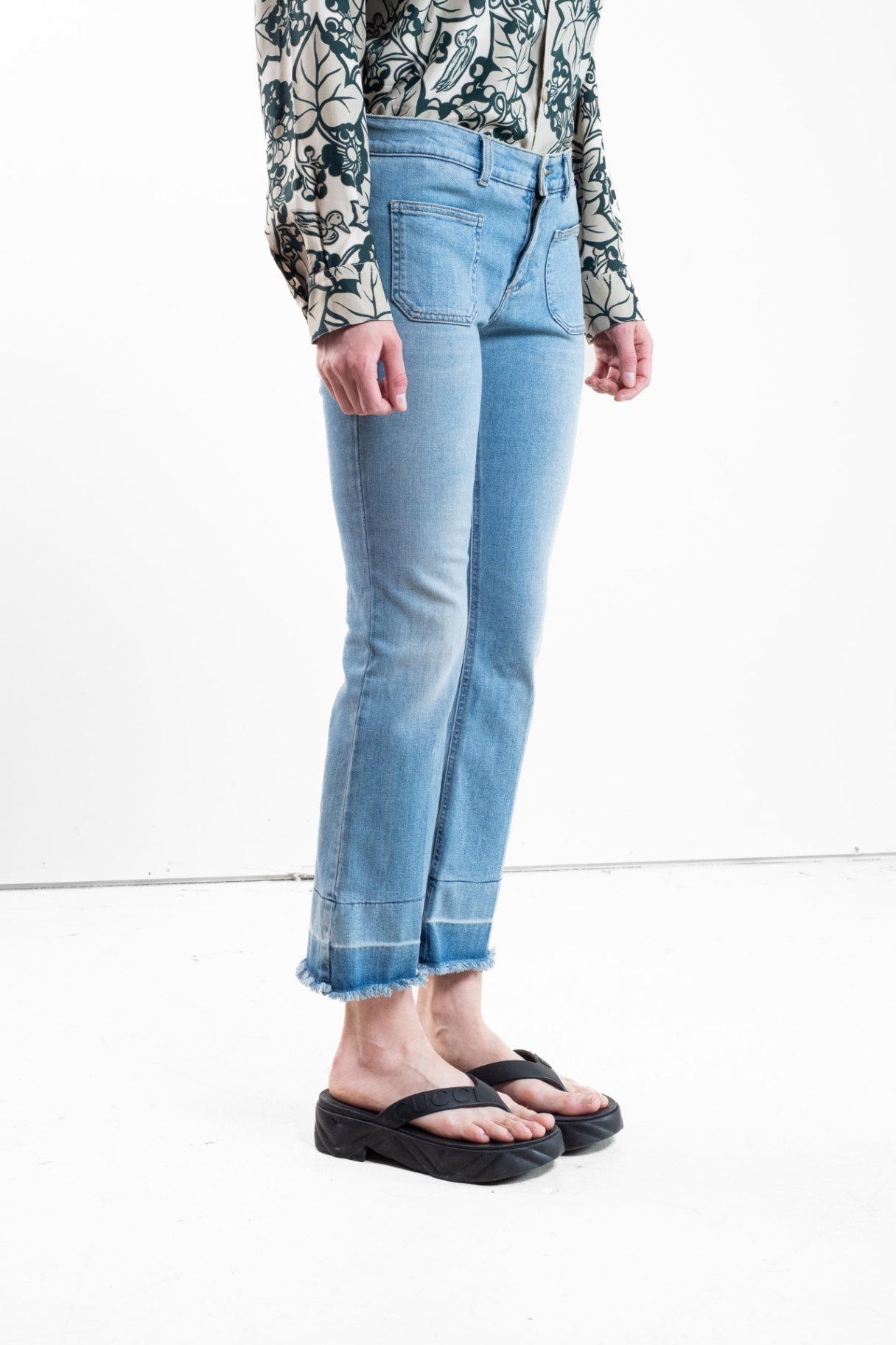 Light Blue Patch Pocket Jeans