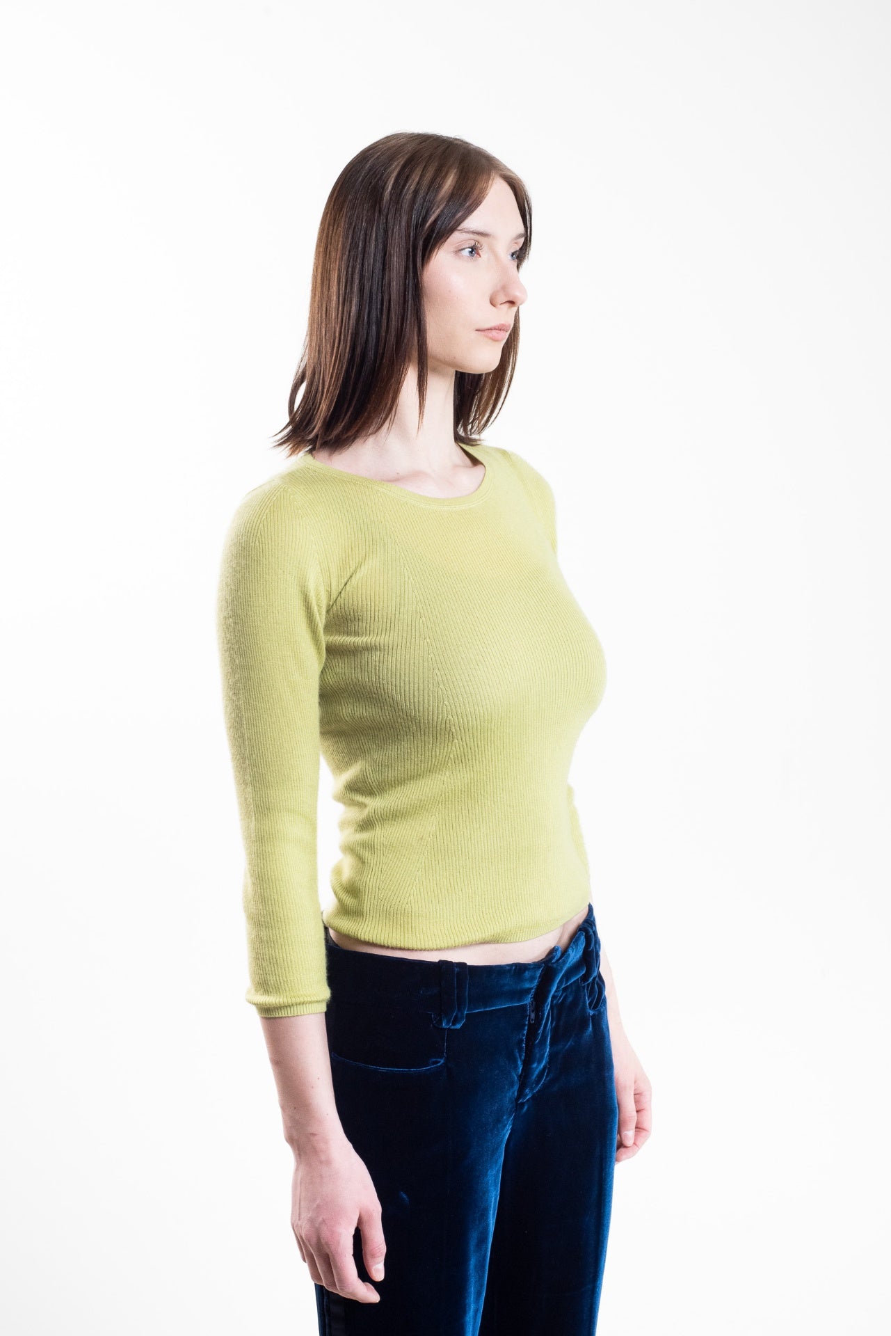 Vintage Green Long Sleeve Sweater Top