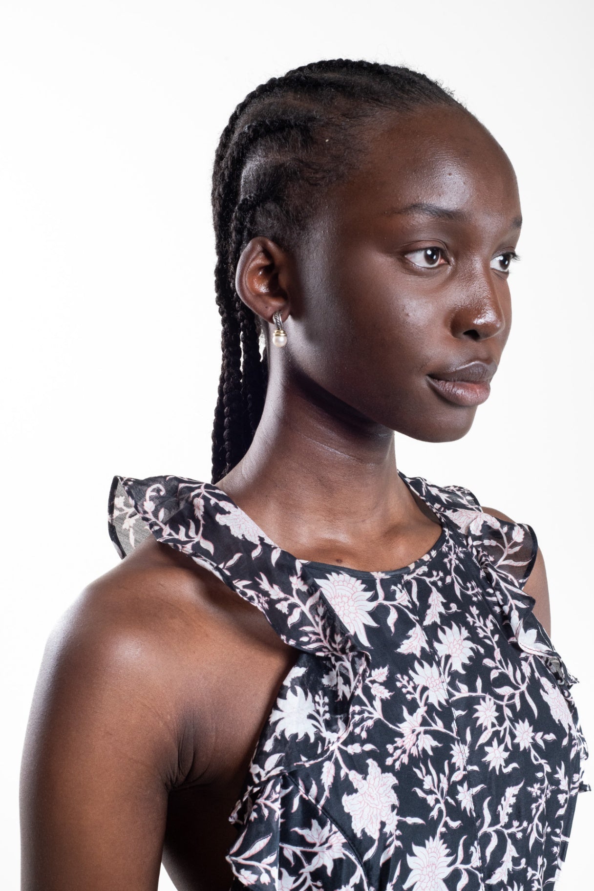 Pearl, Silver & 14k Gold Drop Earrings