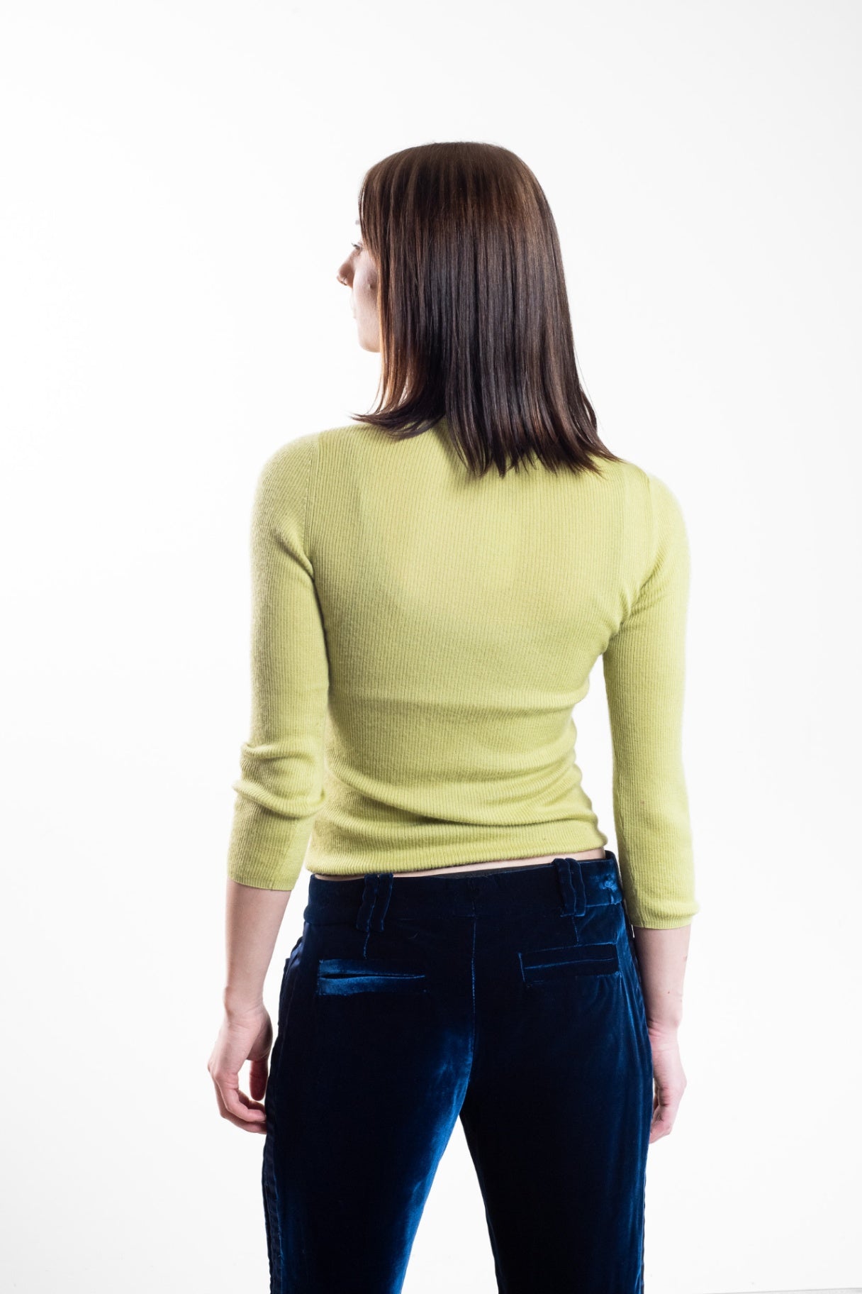 Vintage Green Long Sleeve Sweater Top
