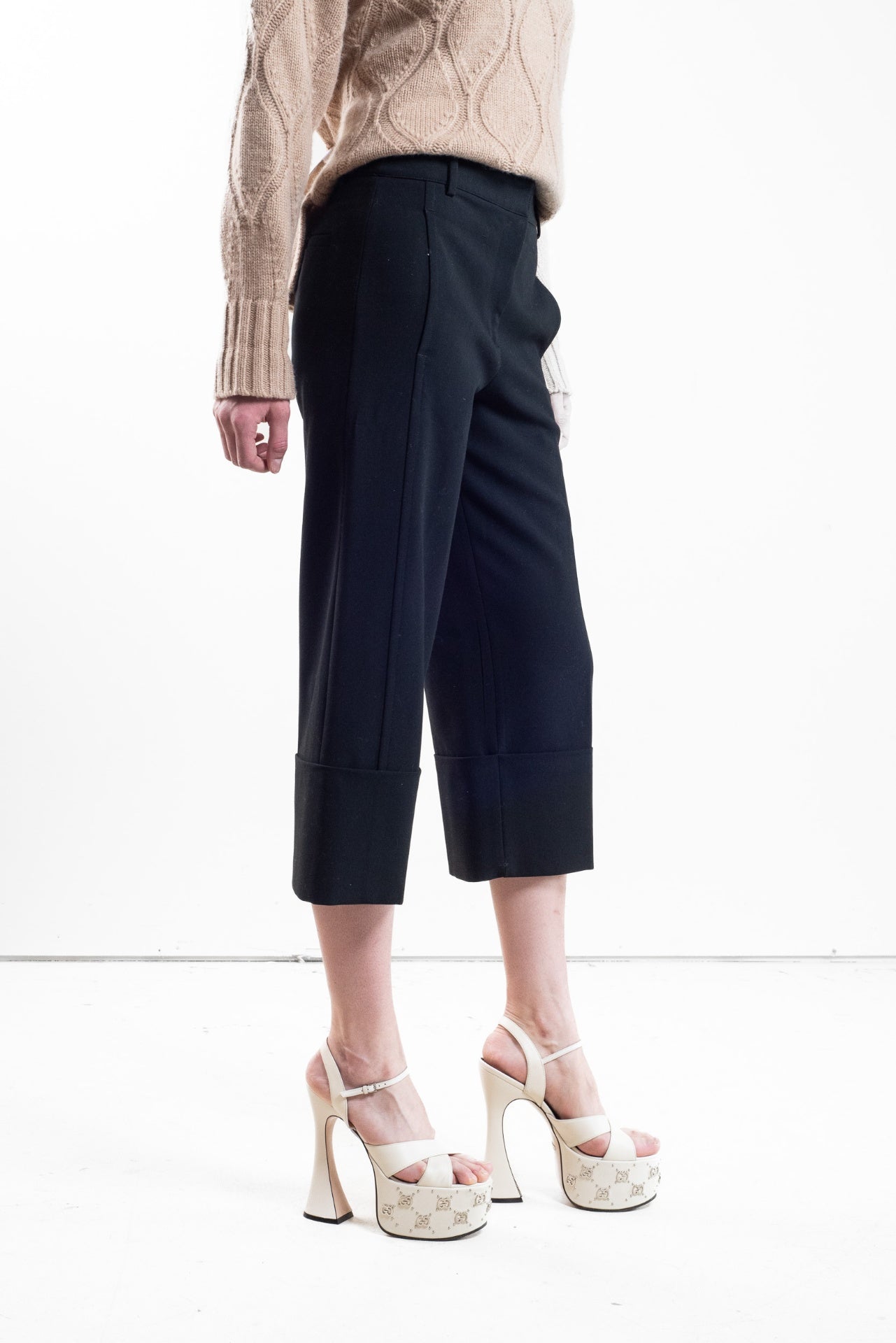 Cream Janaya Interlocking G Platform Sandals