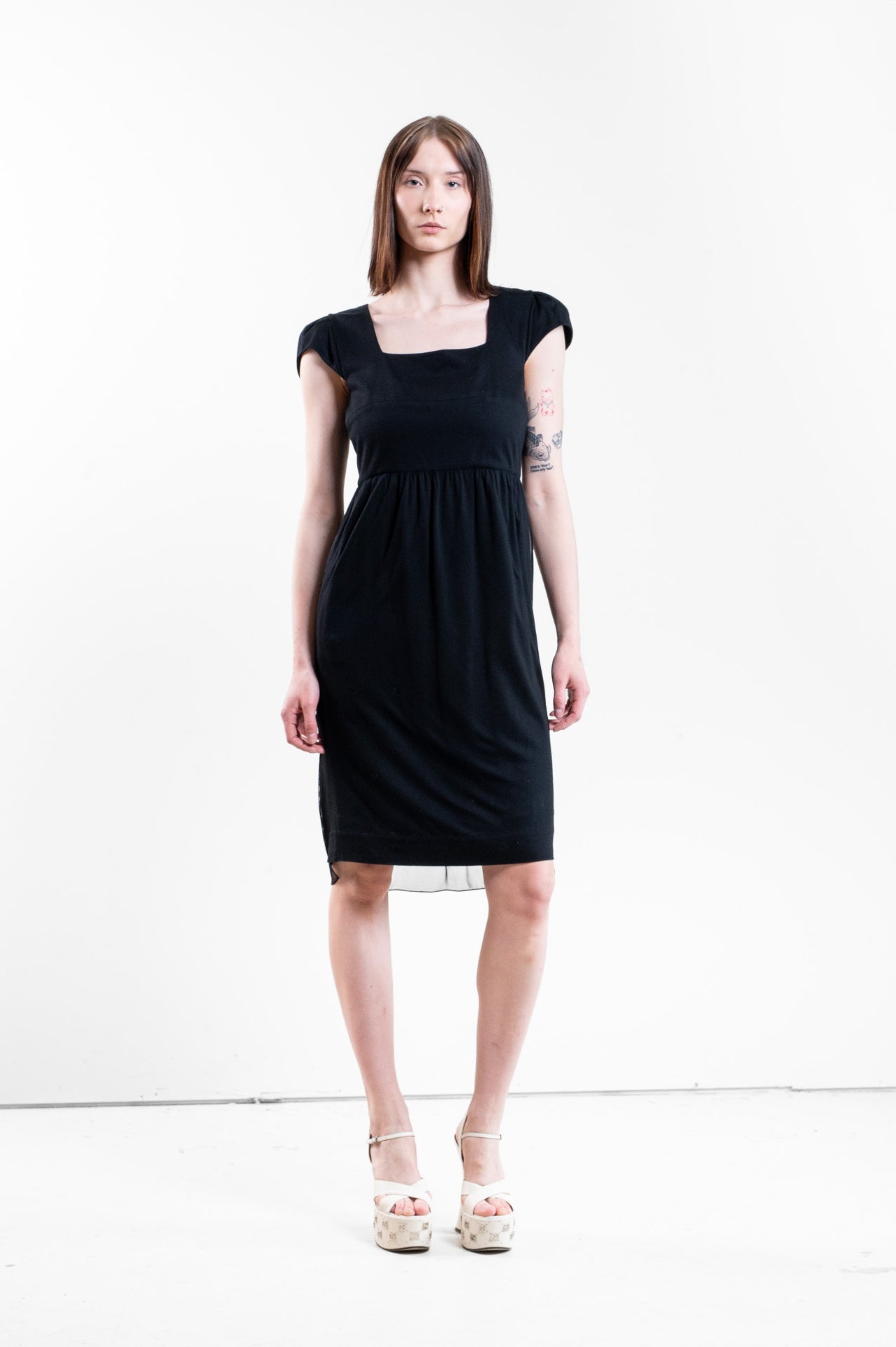 Black Cap Sleeve Dress