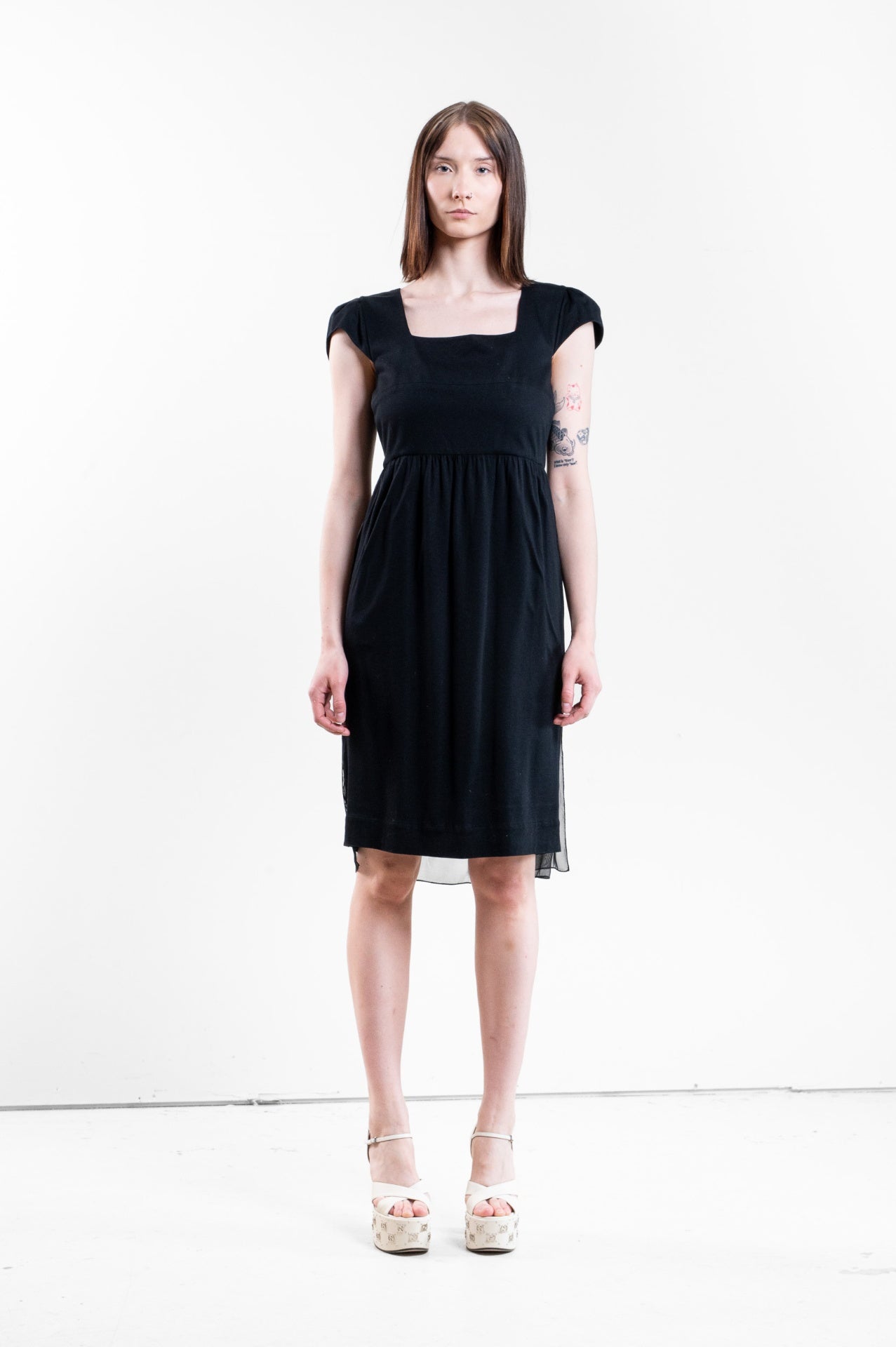 Black Cap Sleeve Dress