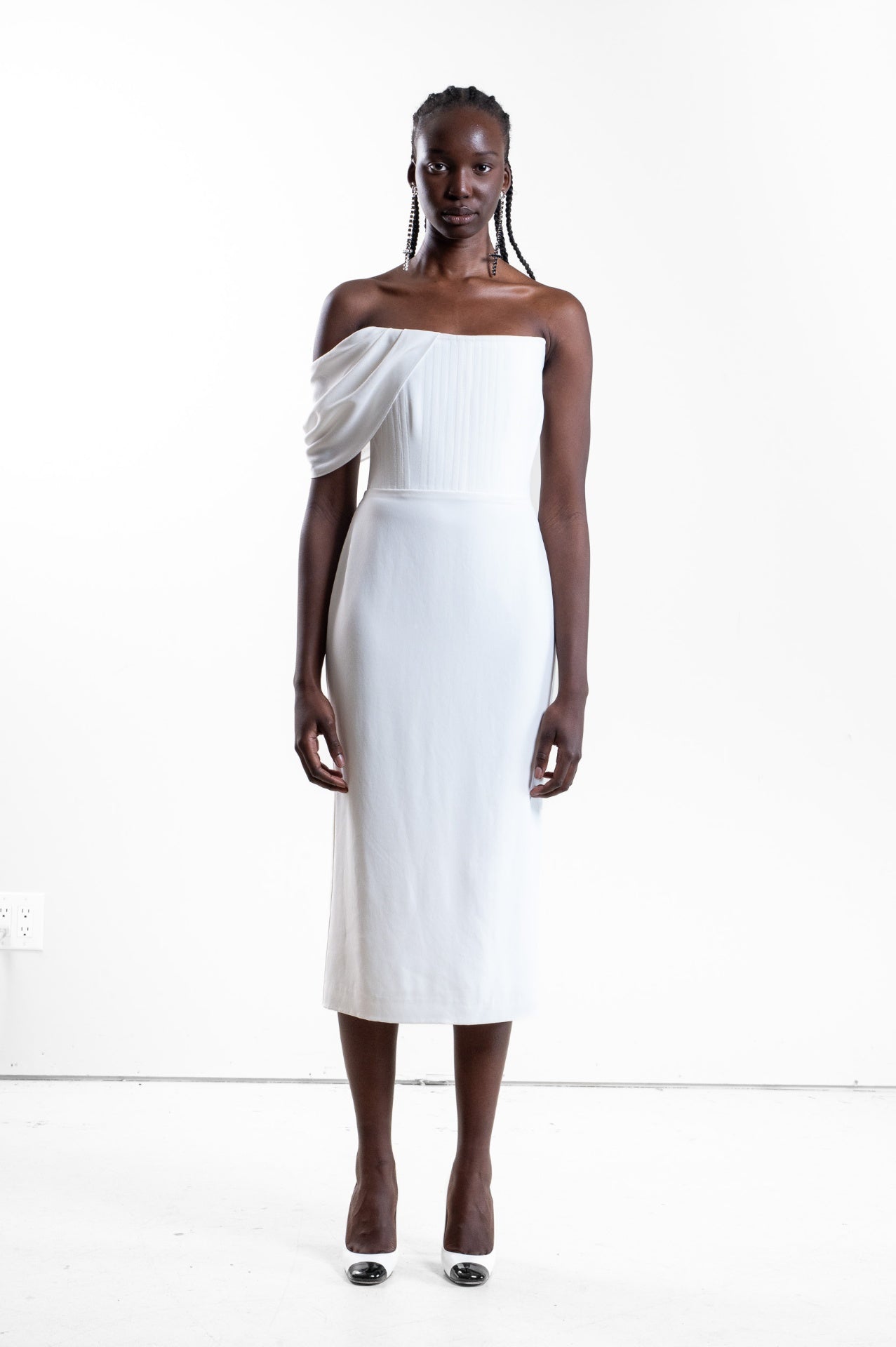 White Strapless Corset Dress