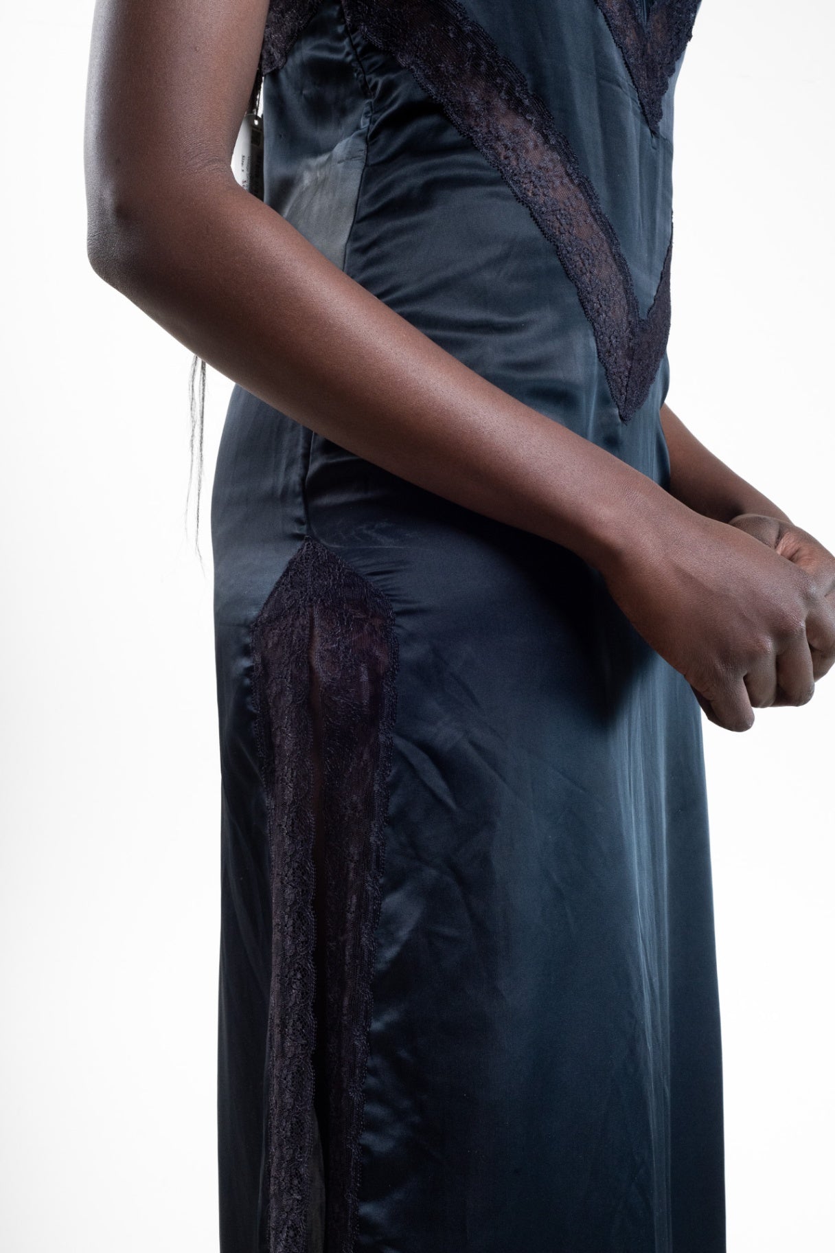 Vintage Satin & Lace Slip Dress