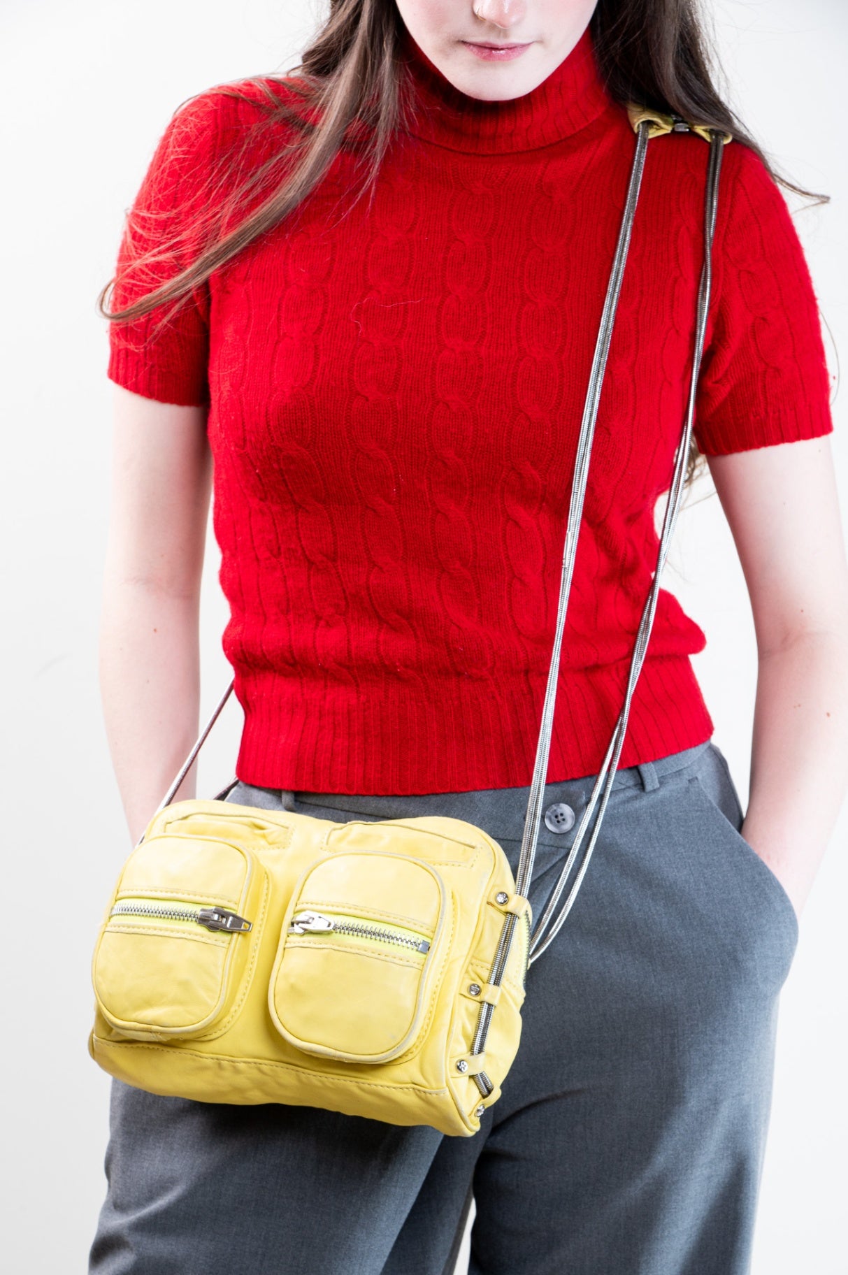 Citrus "Brenda" Leather Shoulder Bag