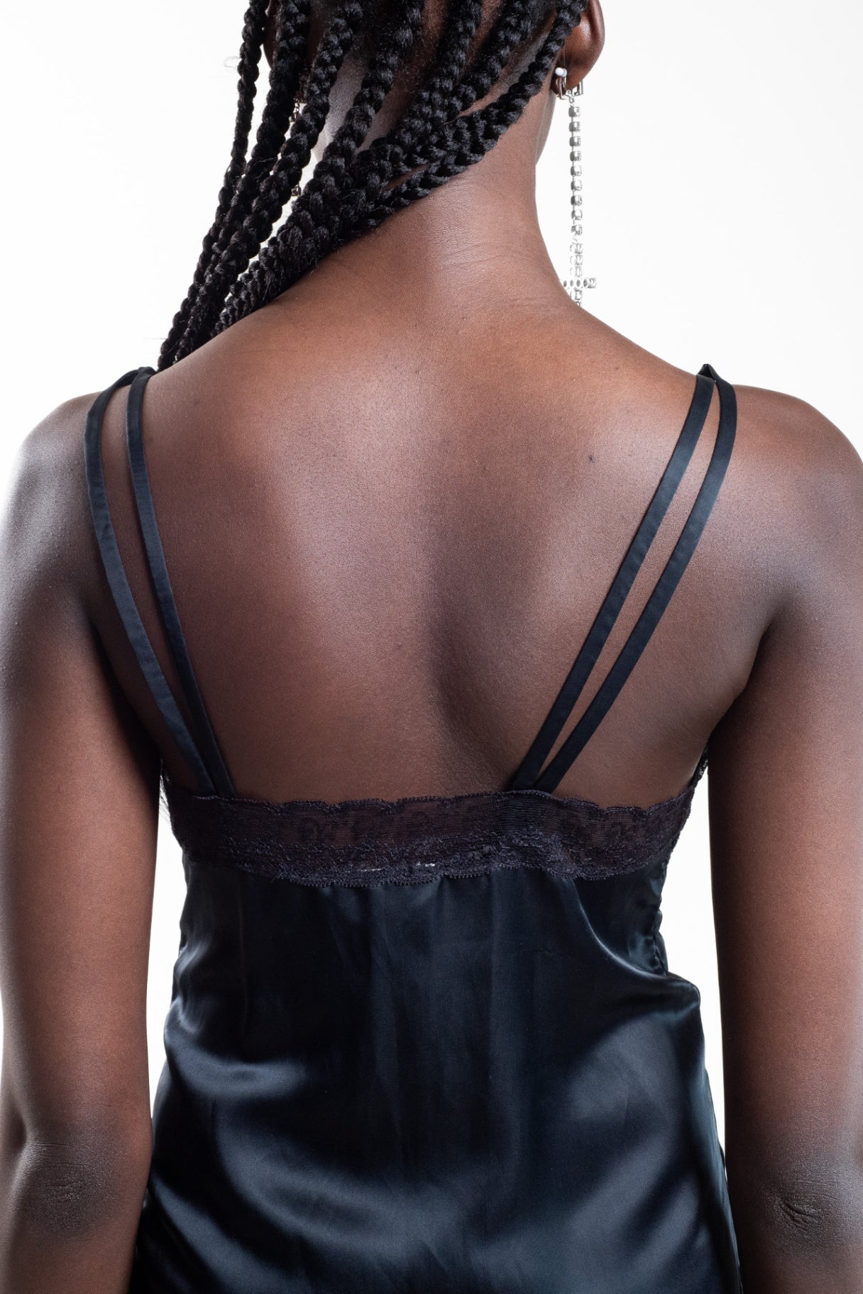 Vintage Satin & Lace Slip Dress