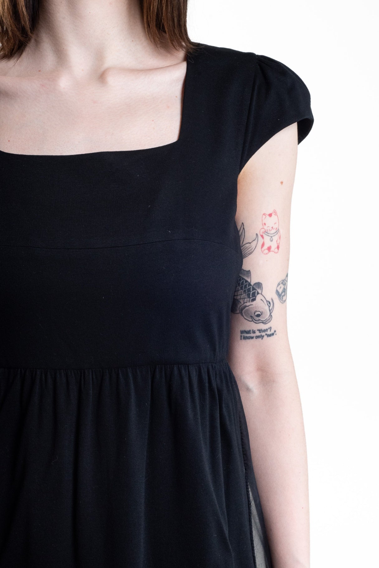 Black Cap Sleeve Dress