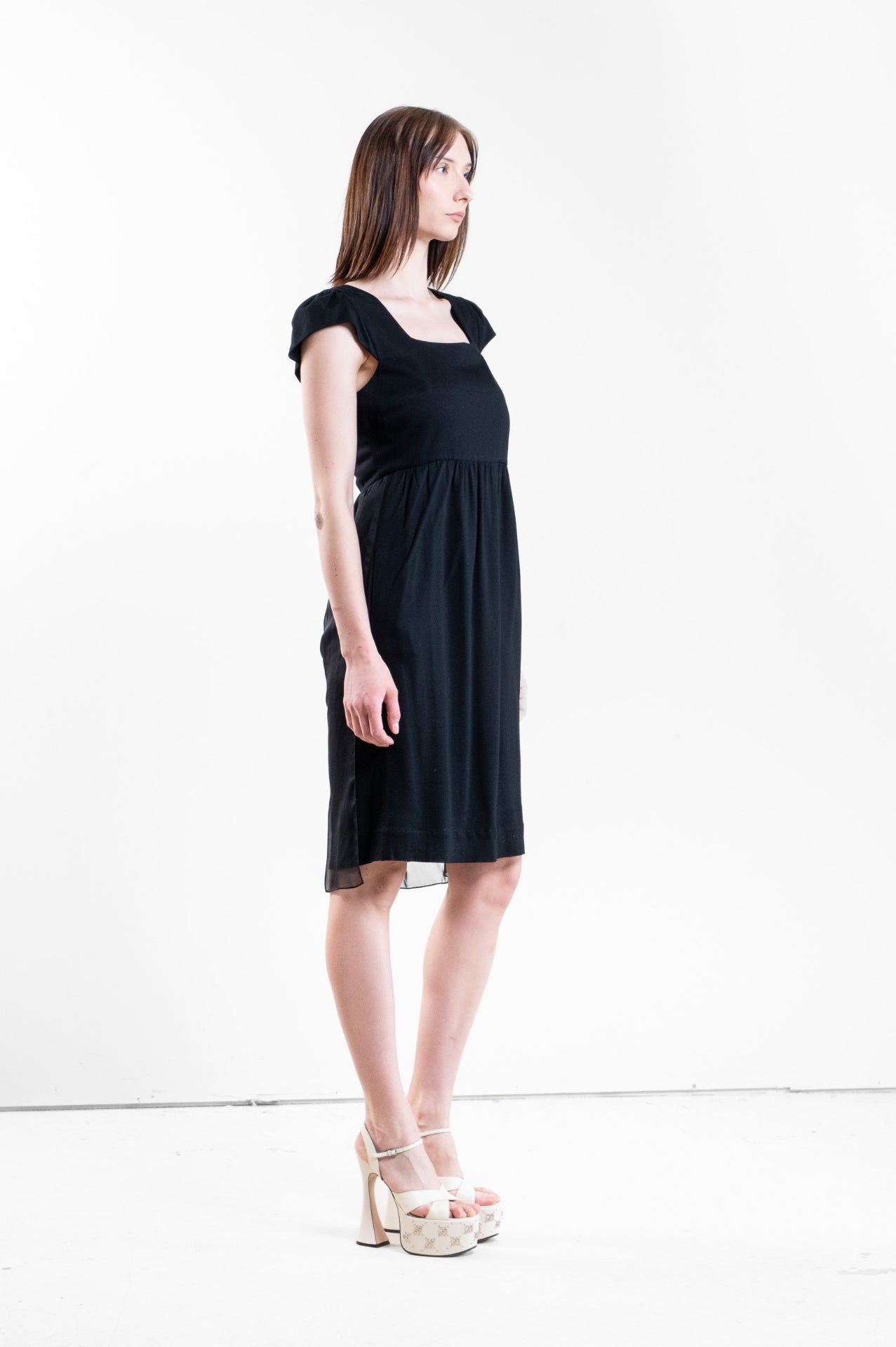 Black Cap Sleeve Dress