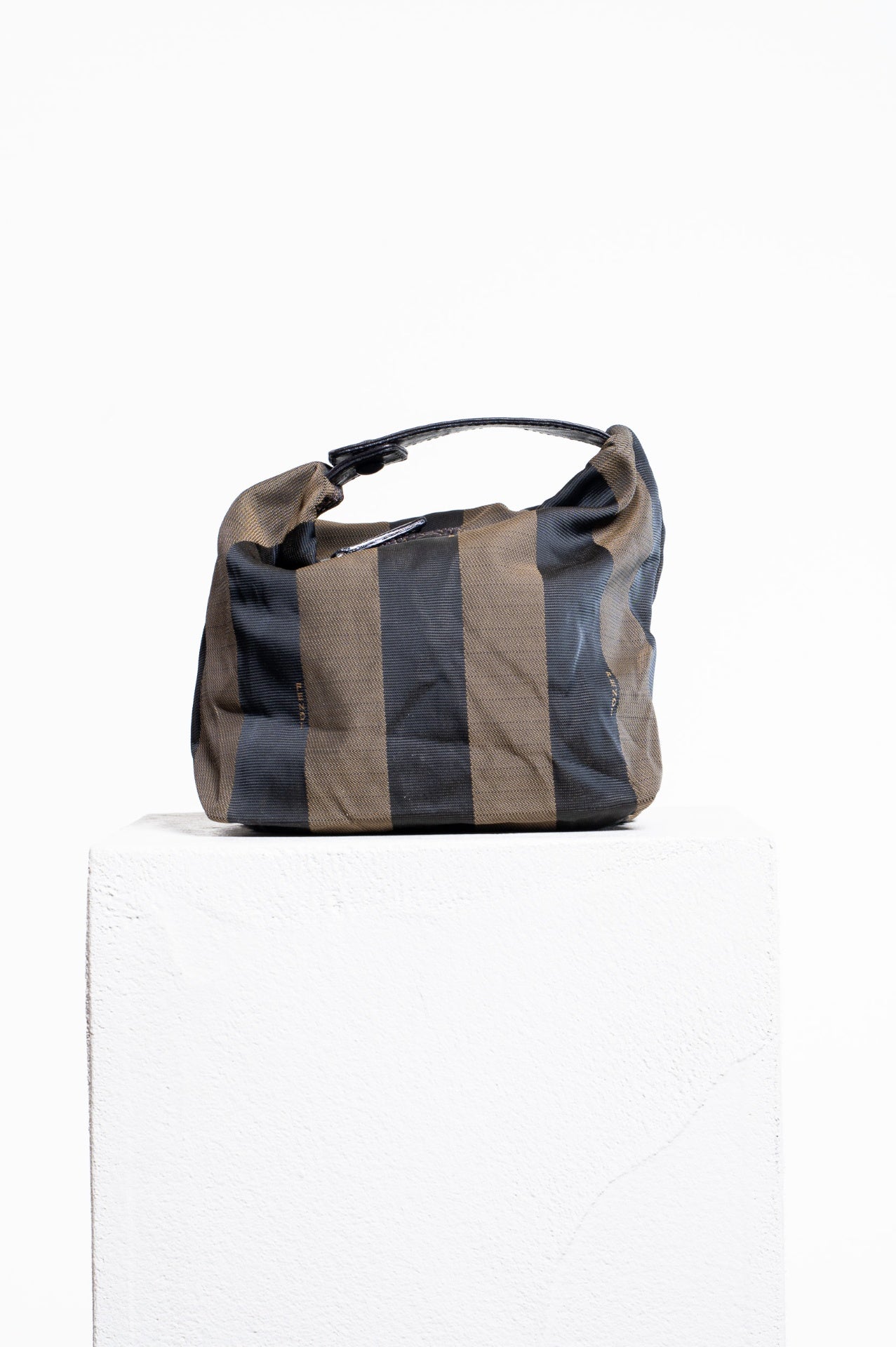 Brown and Black Penguin Mini Canvas Bag