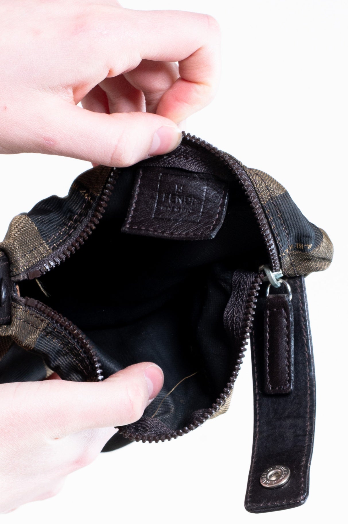 Brown and Black Penguin Mini Canvas Bag