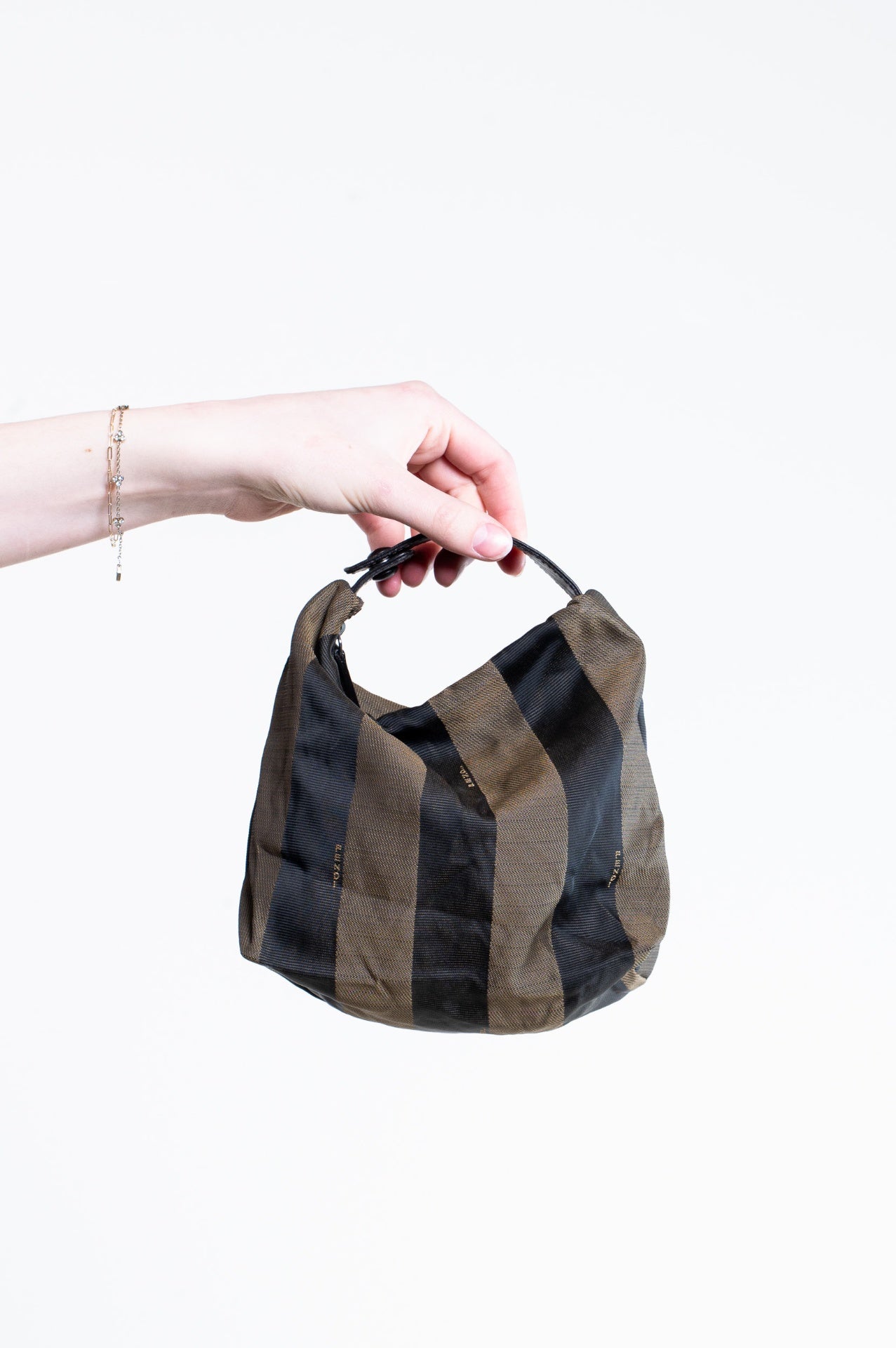 Brown and Black Penguin Mini Canvas Bag