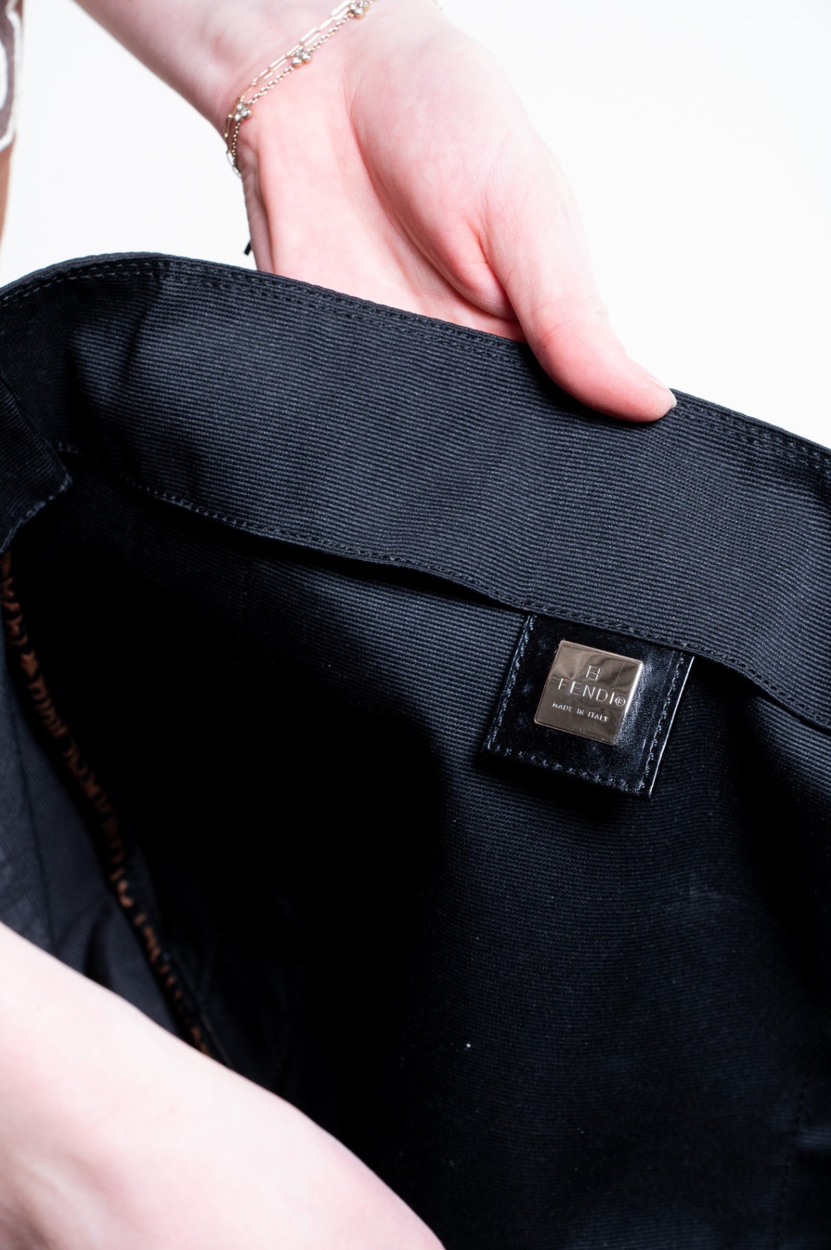 Black Canvas Brown Star Tote Bag