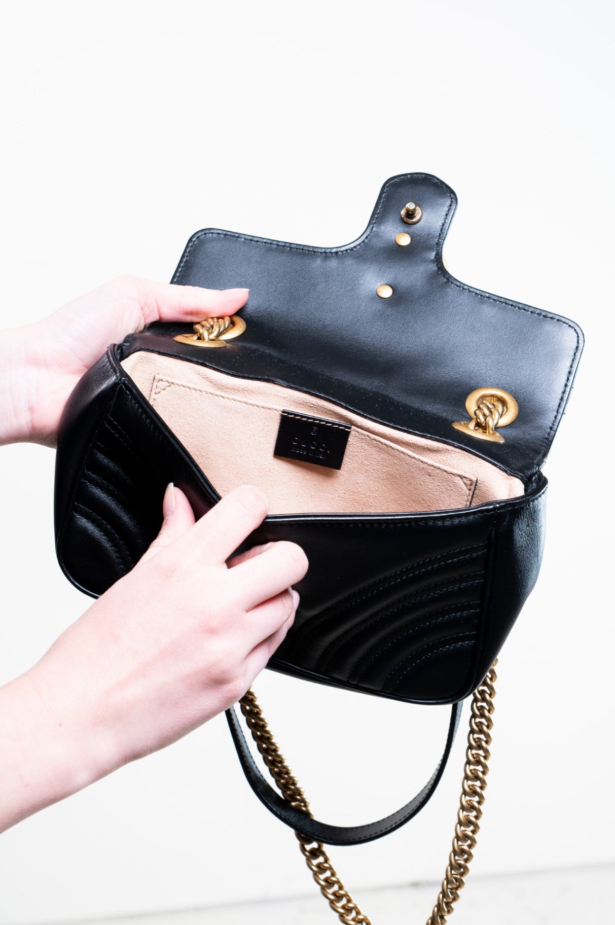 Black Mini Marmont Crossbody Bag
