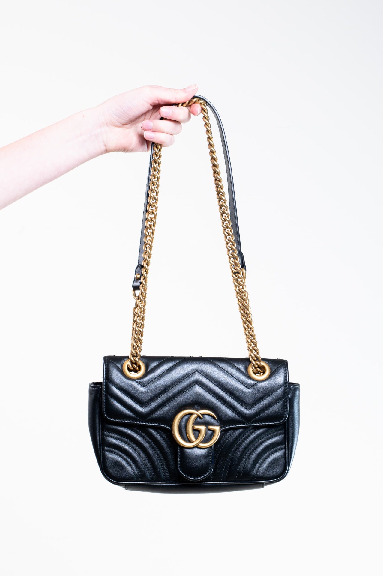 Black Mini Marmont Crossbody Bag