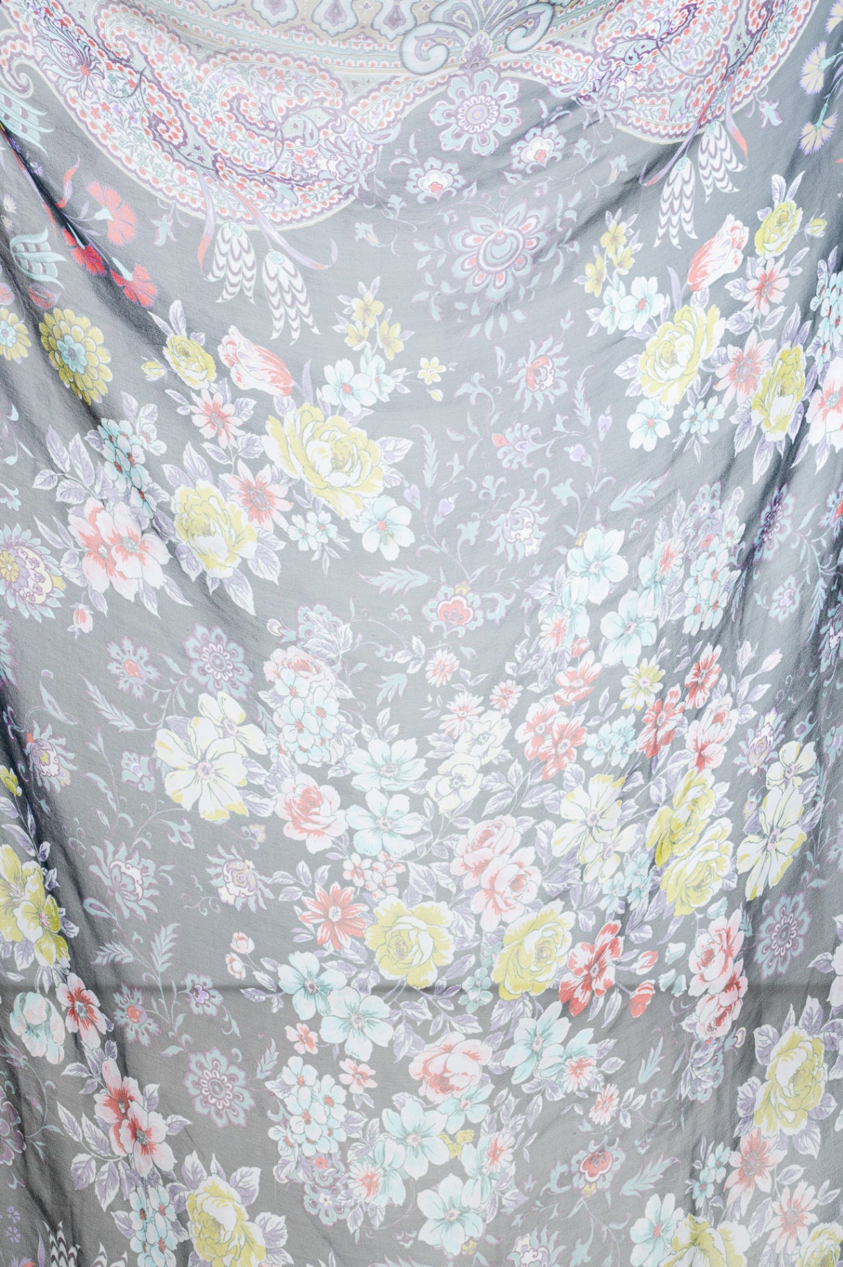 Floral Multicoloured Silk Scarf