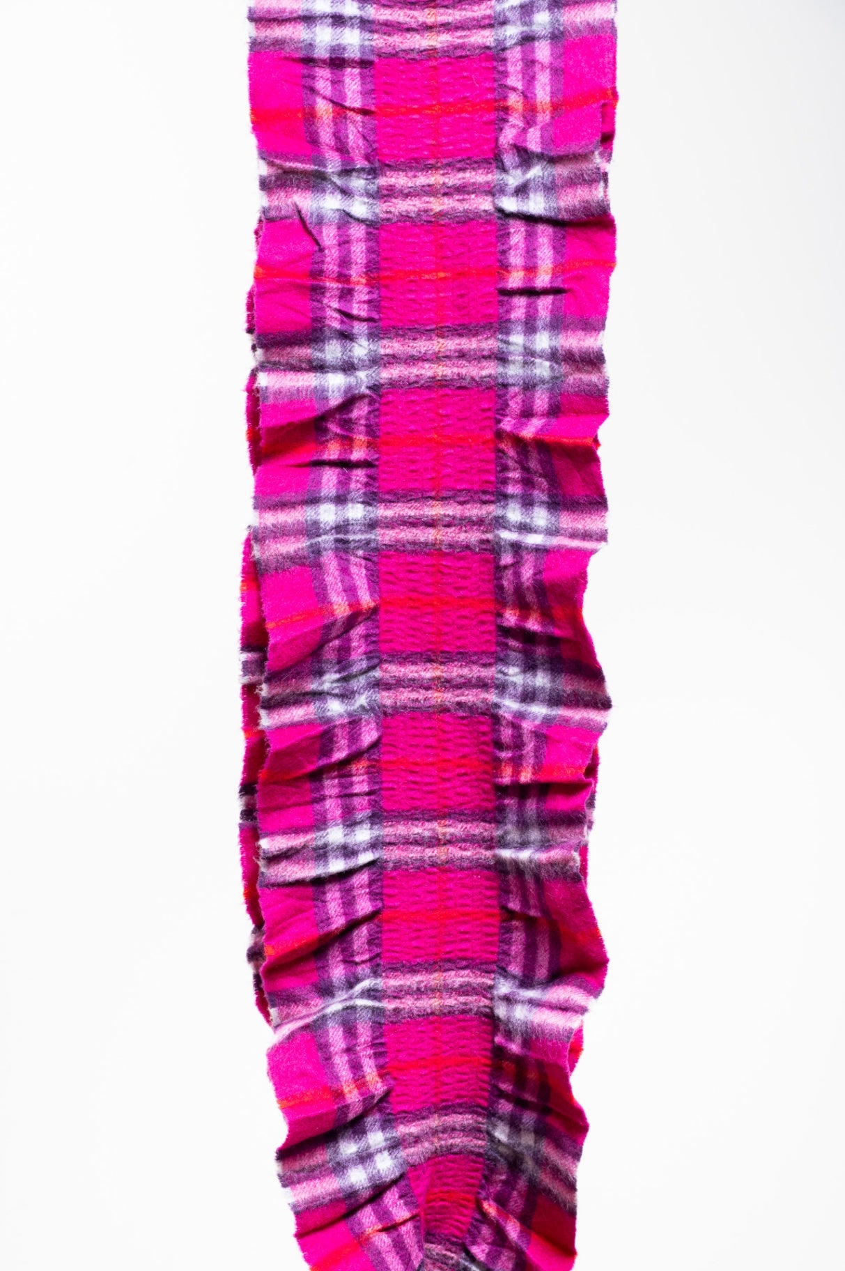 Magenta Crinkled Scarf