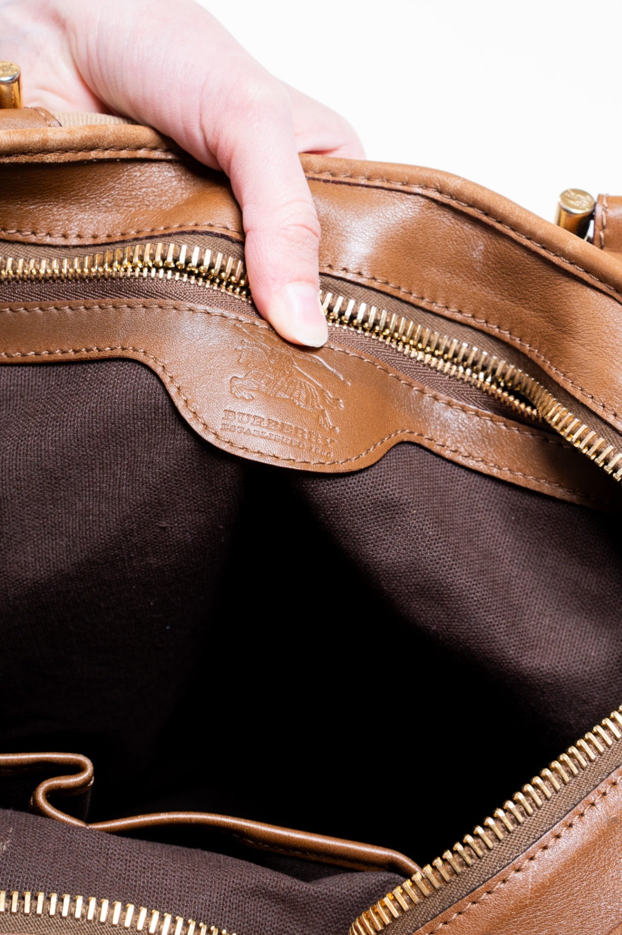 Nova Check Canvas and Leather Tote Bag