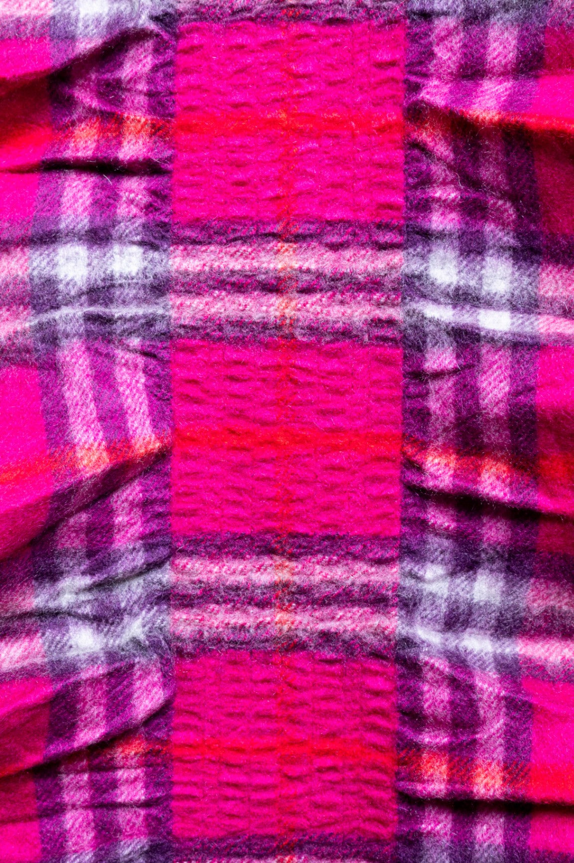 Magenta Crinkled Scarf