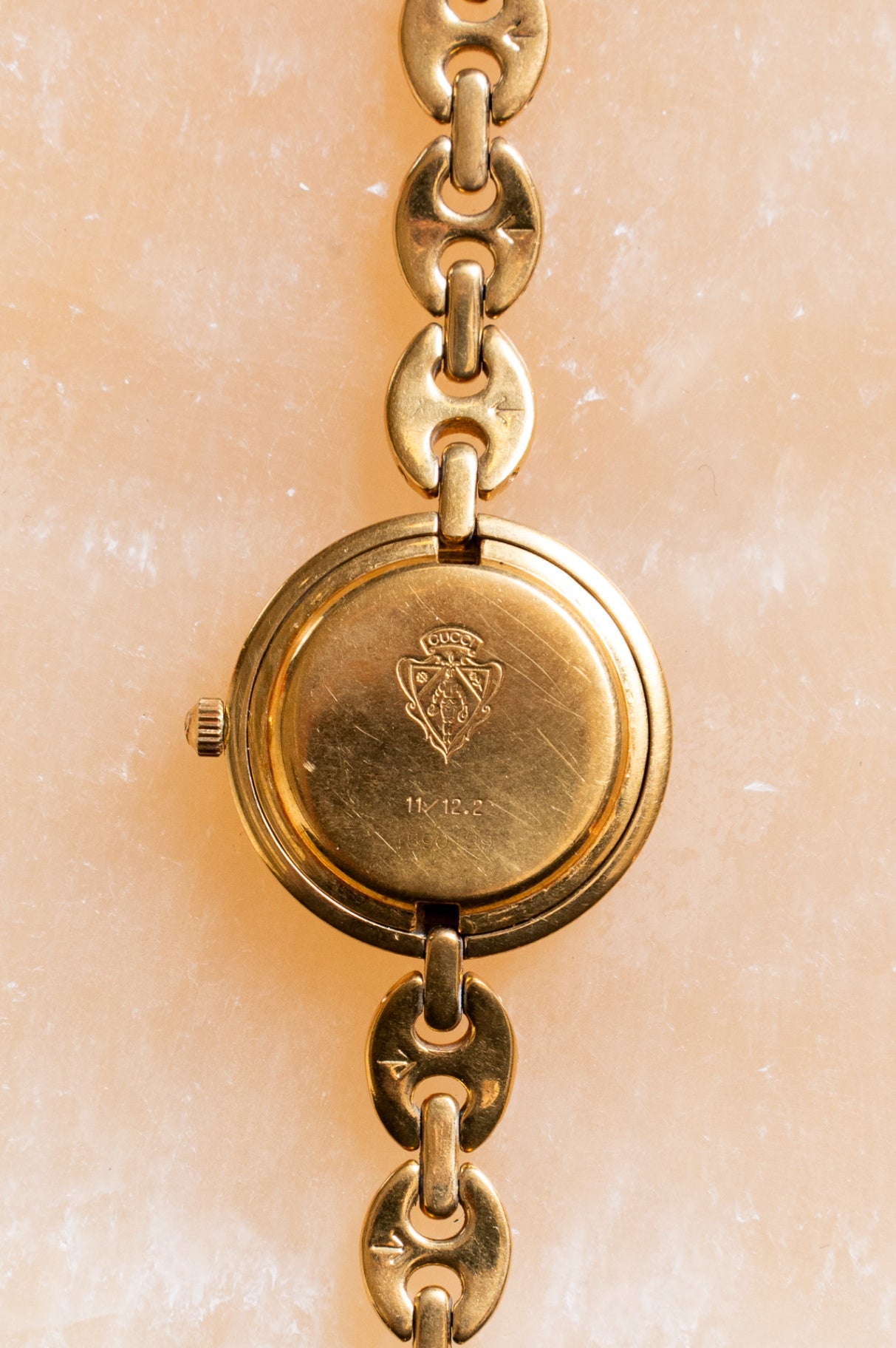 Vintage Gold Chain Link Bezel Watch