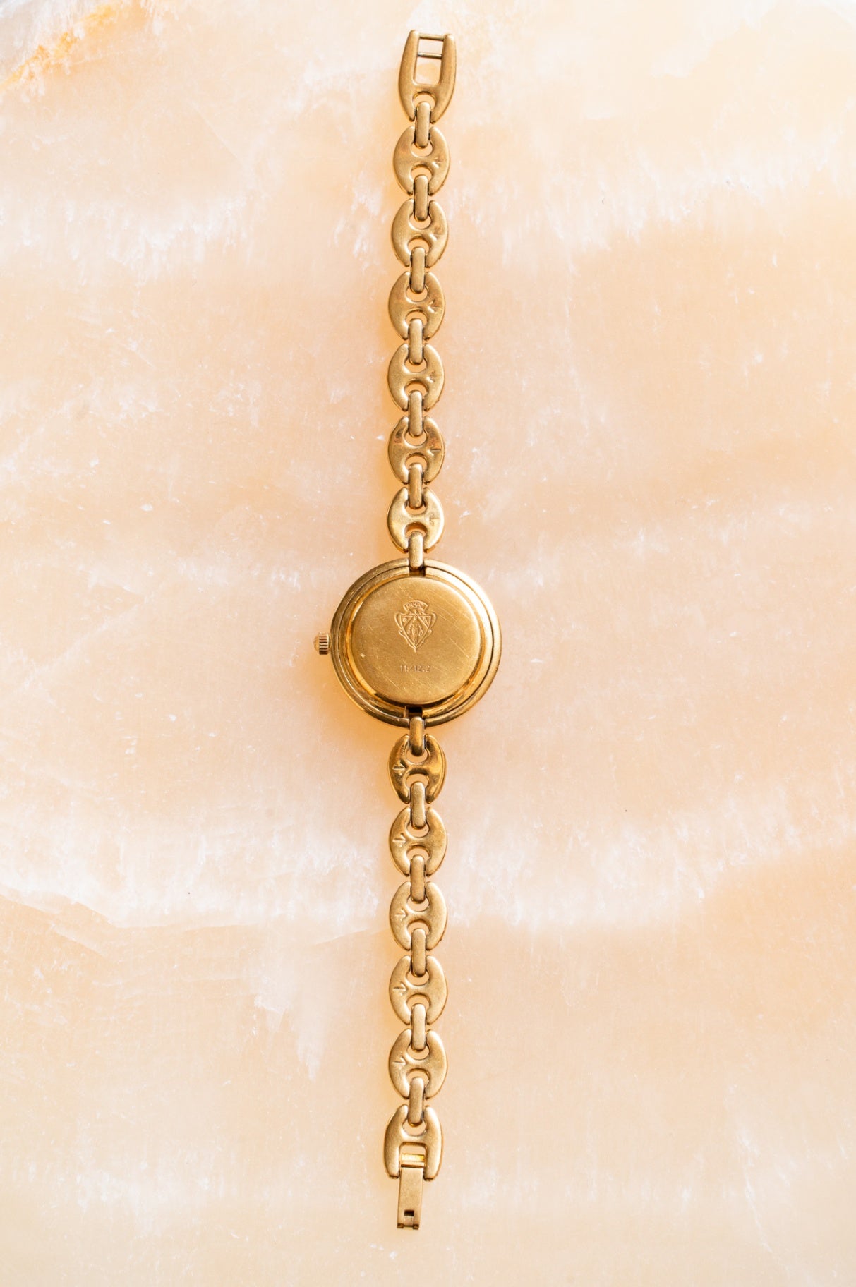 Vintage Gold Chain Link Bezel Watch