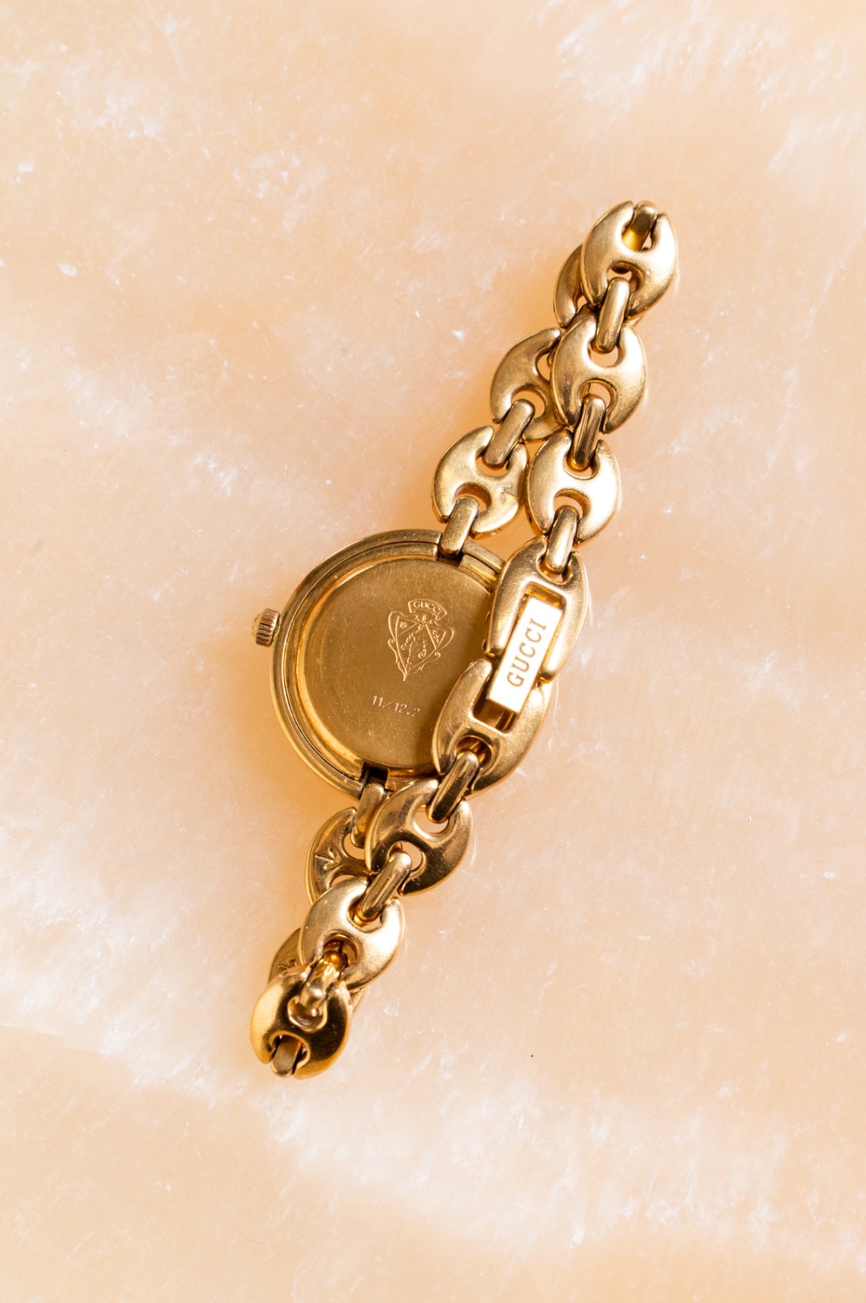 Vintage Gold Chain Link Bezel Watch