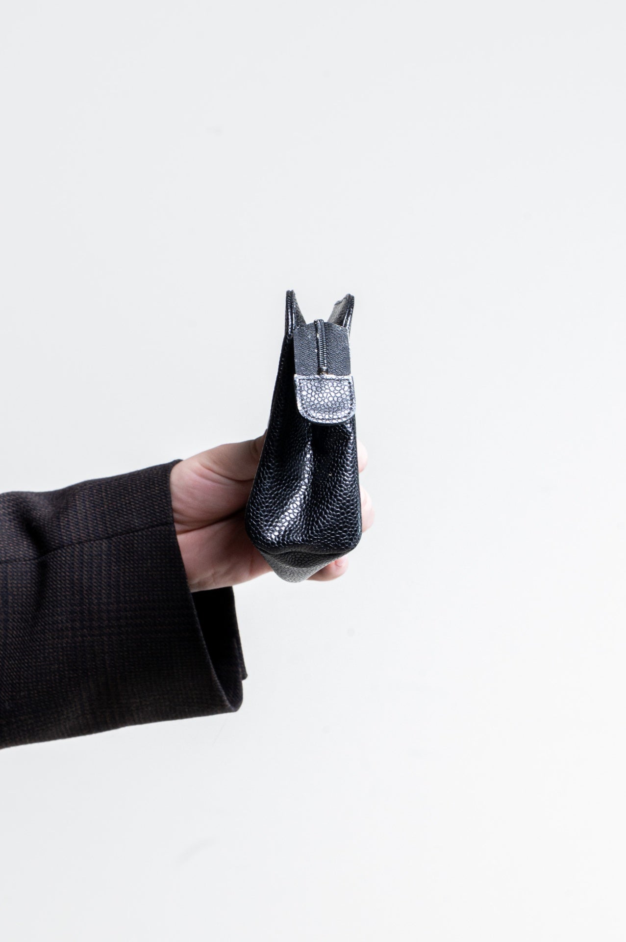 Black Vintage Caviar CC Small Pouch