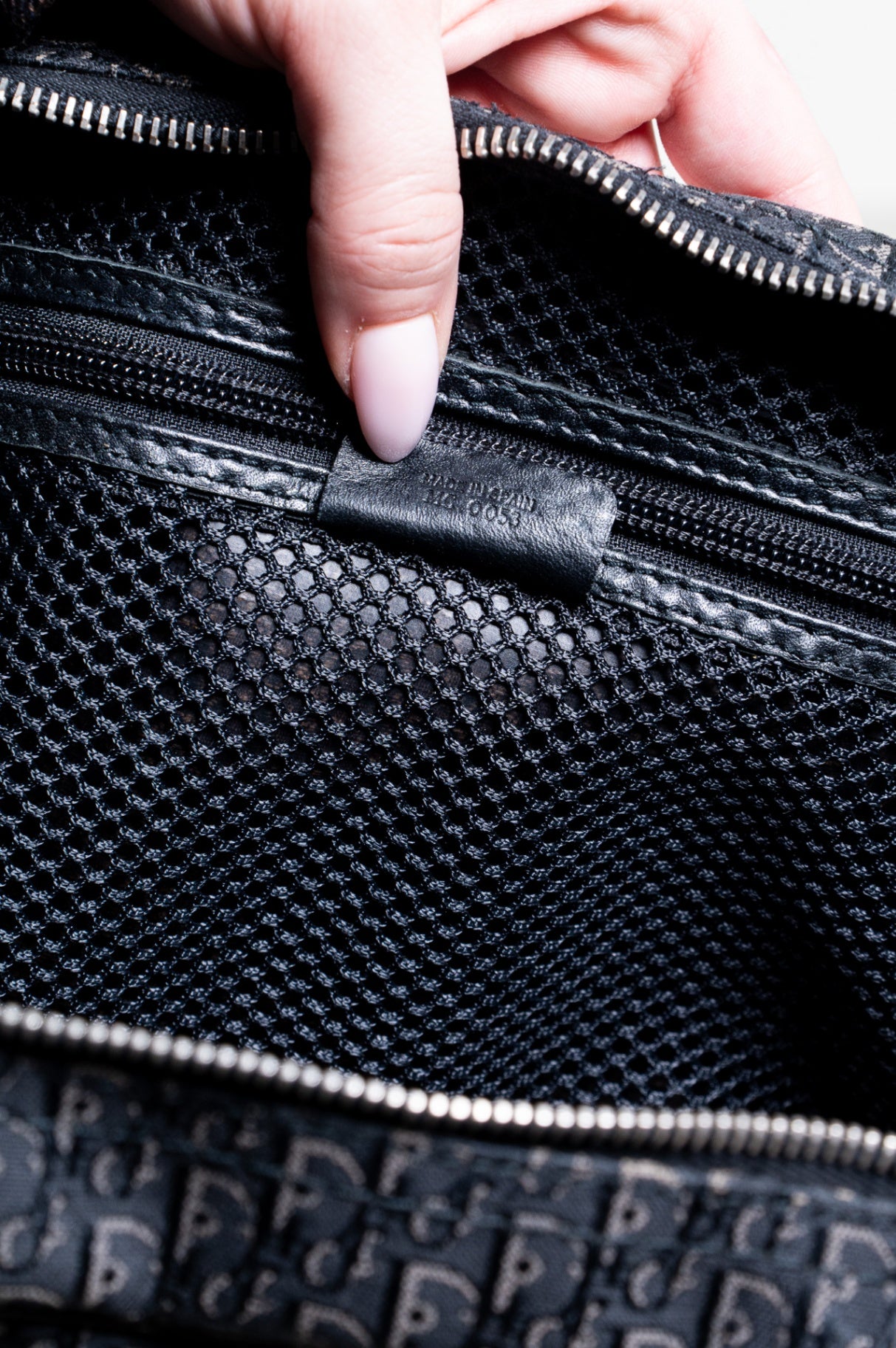 Vintage Black Printed Square Cosmetic Bag