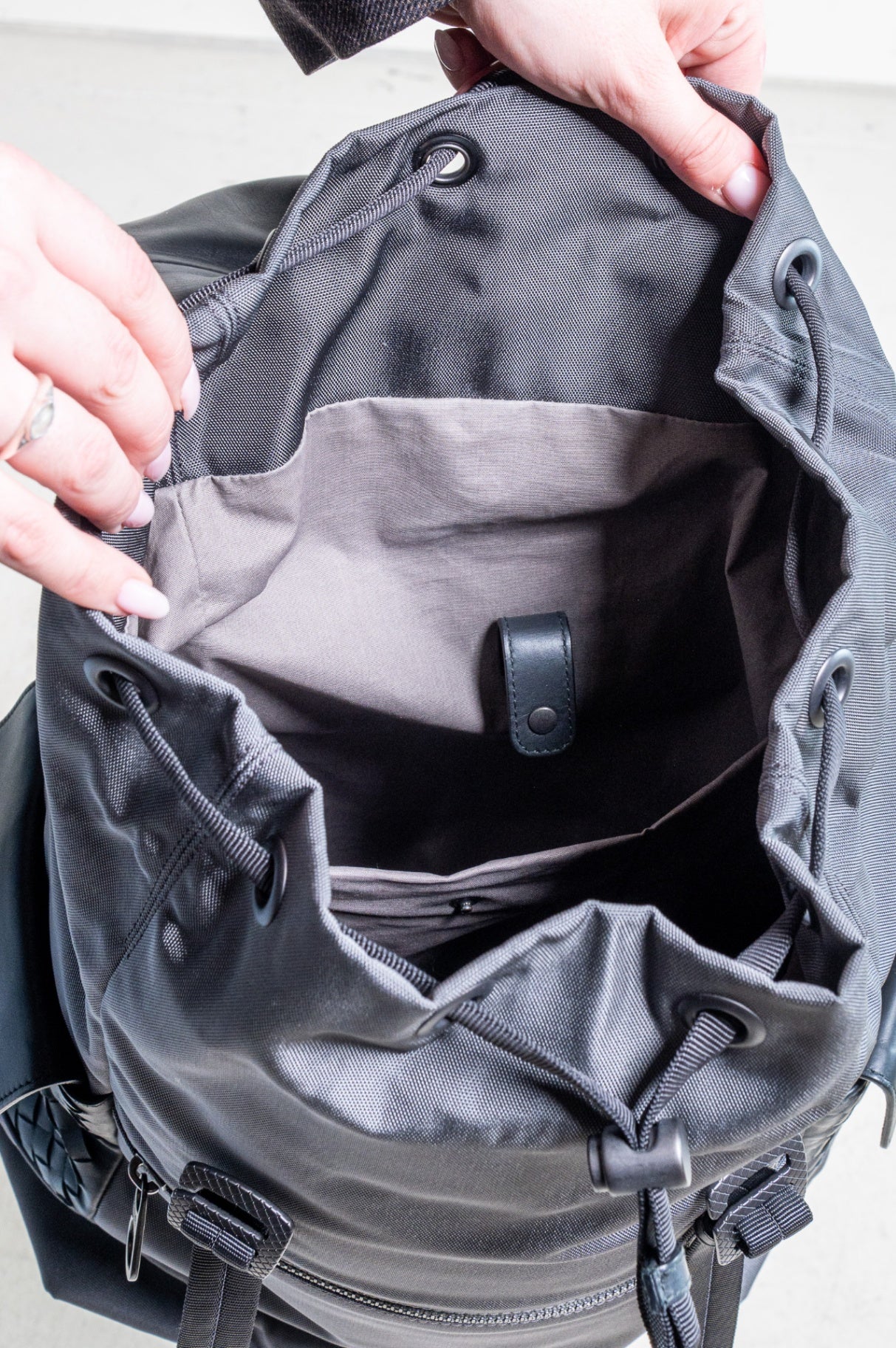 Grey Canvas Sassolungo Backpack