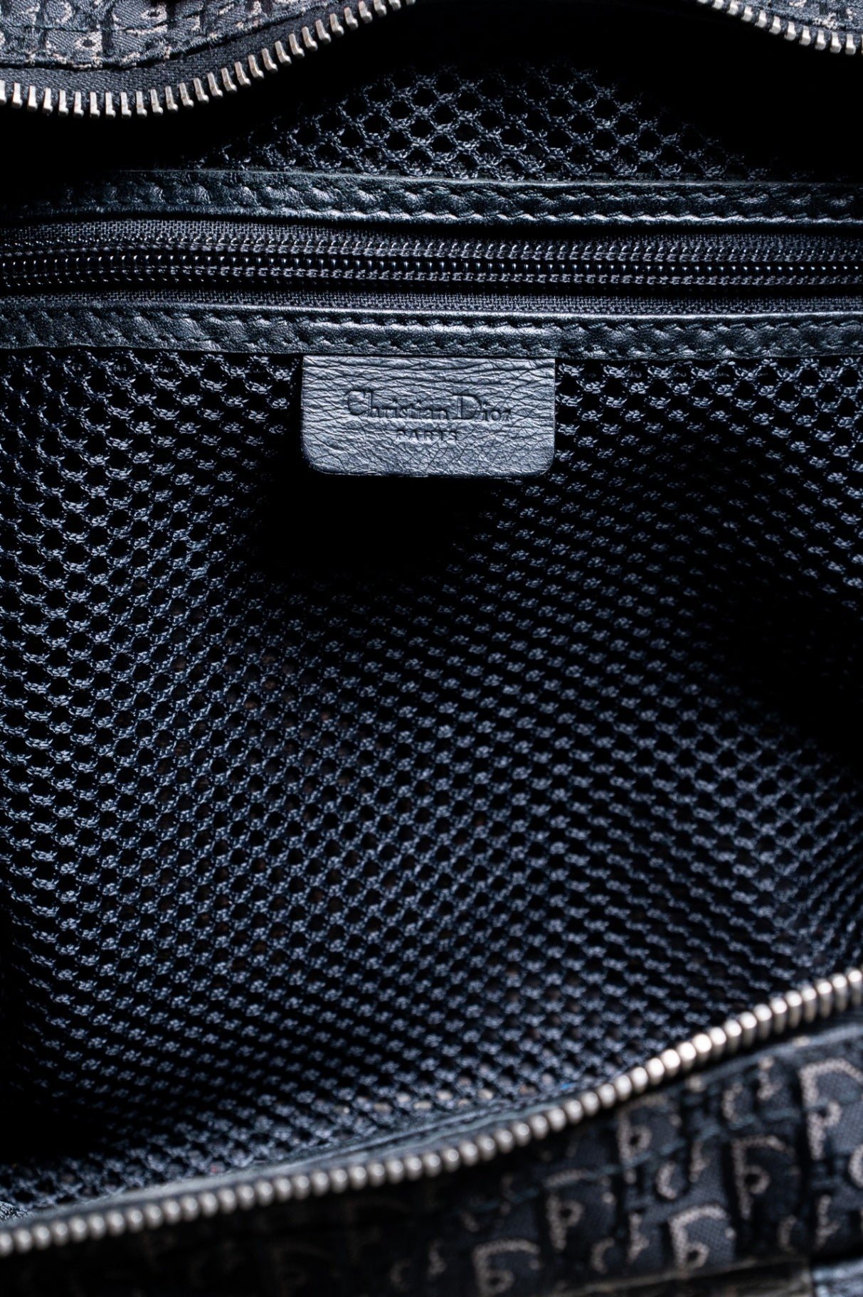 Vintage Black Printed Square Cosmetic Bag