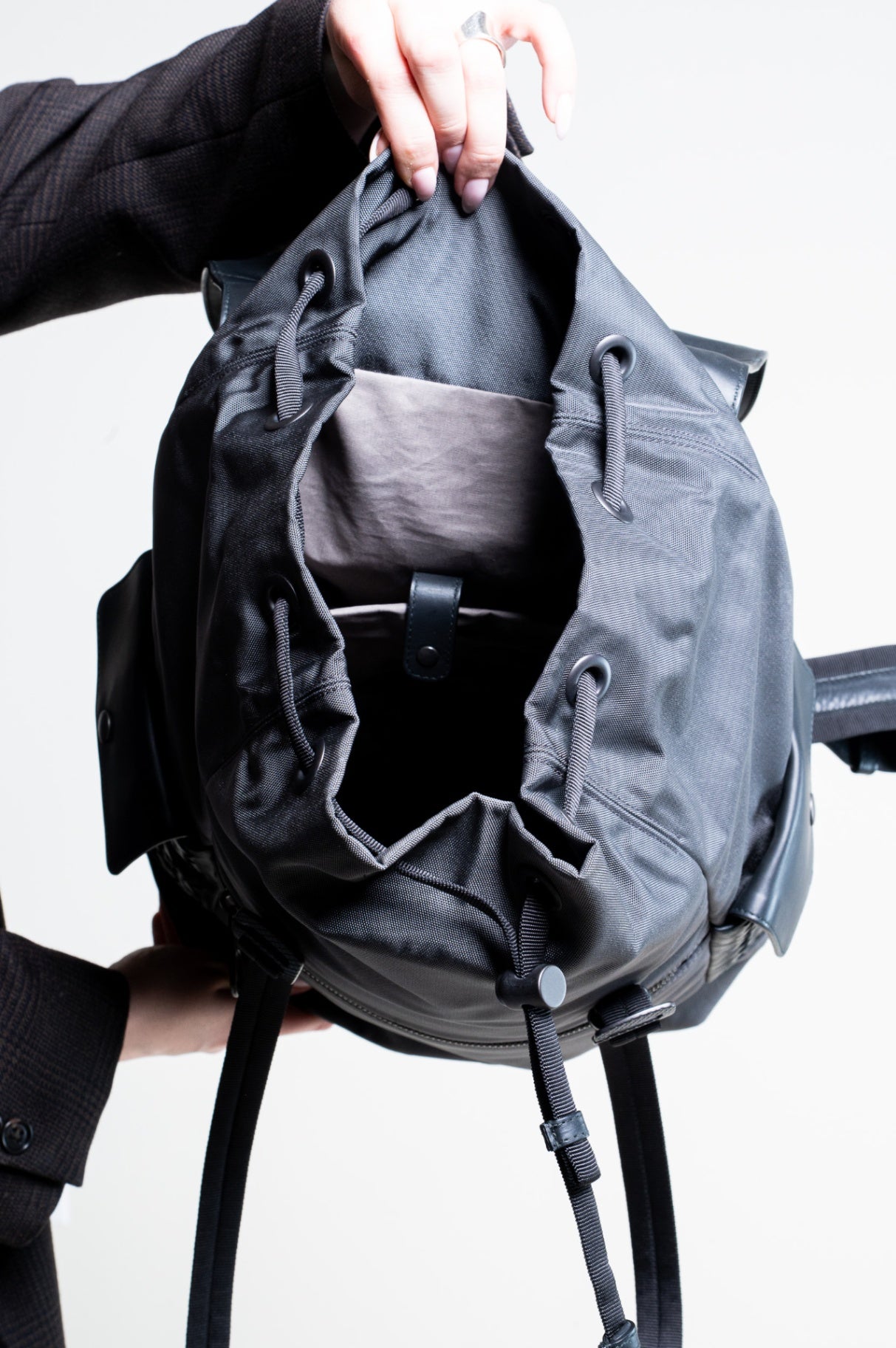 Grey Canvas Sassolungo Backpack