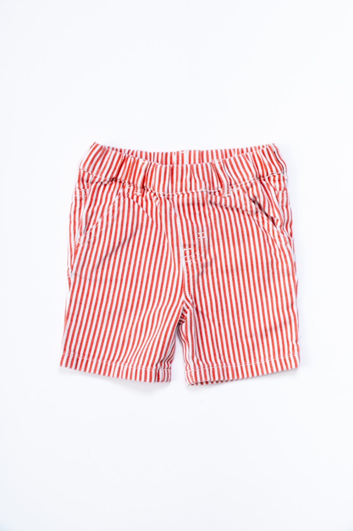 Red and White Stripe Short