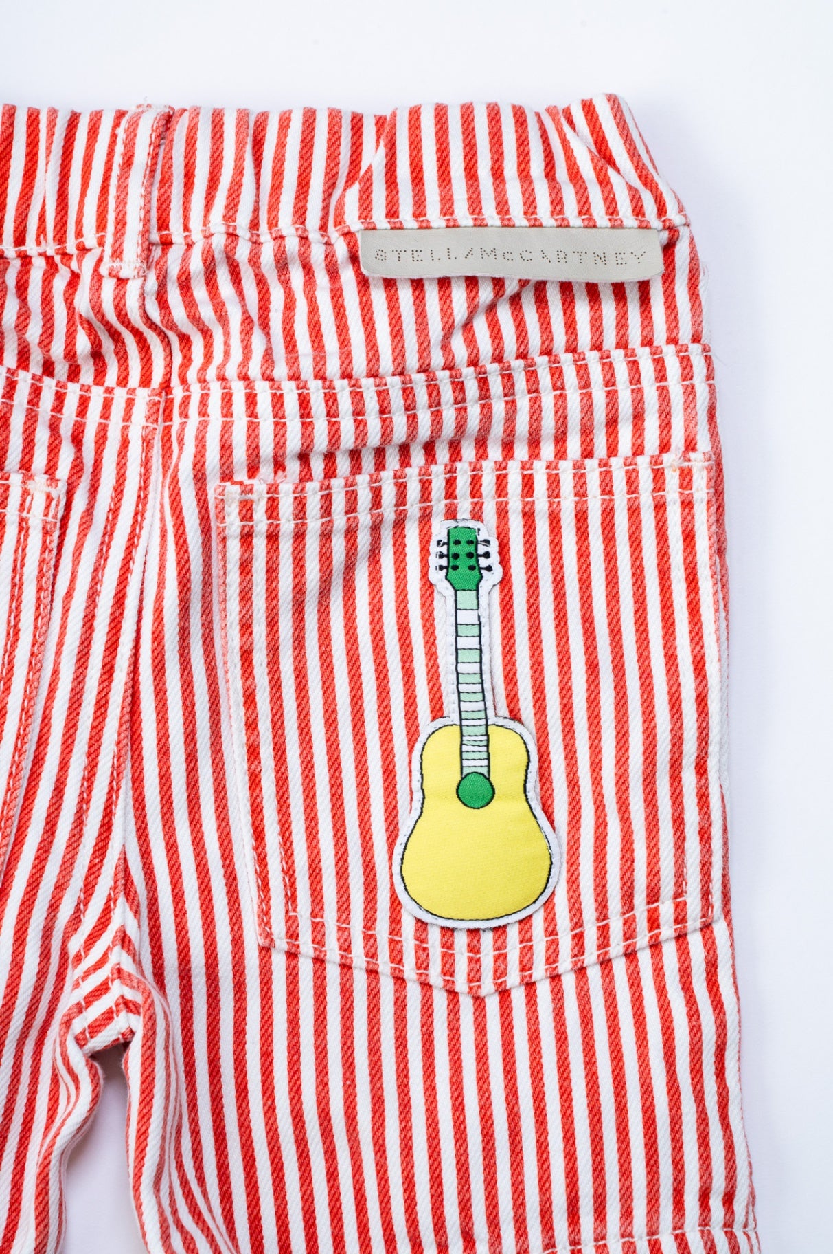 Red and White Stripe Short