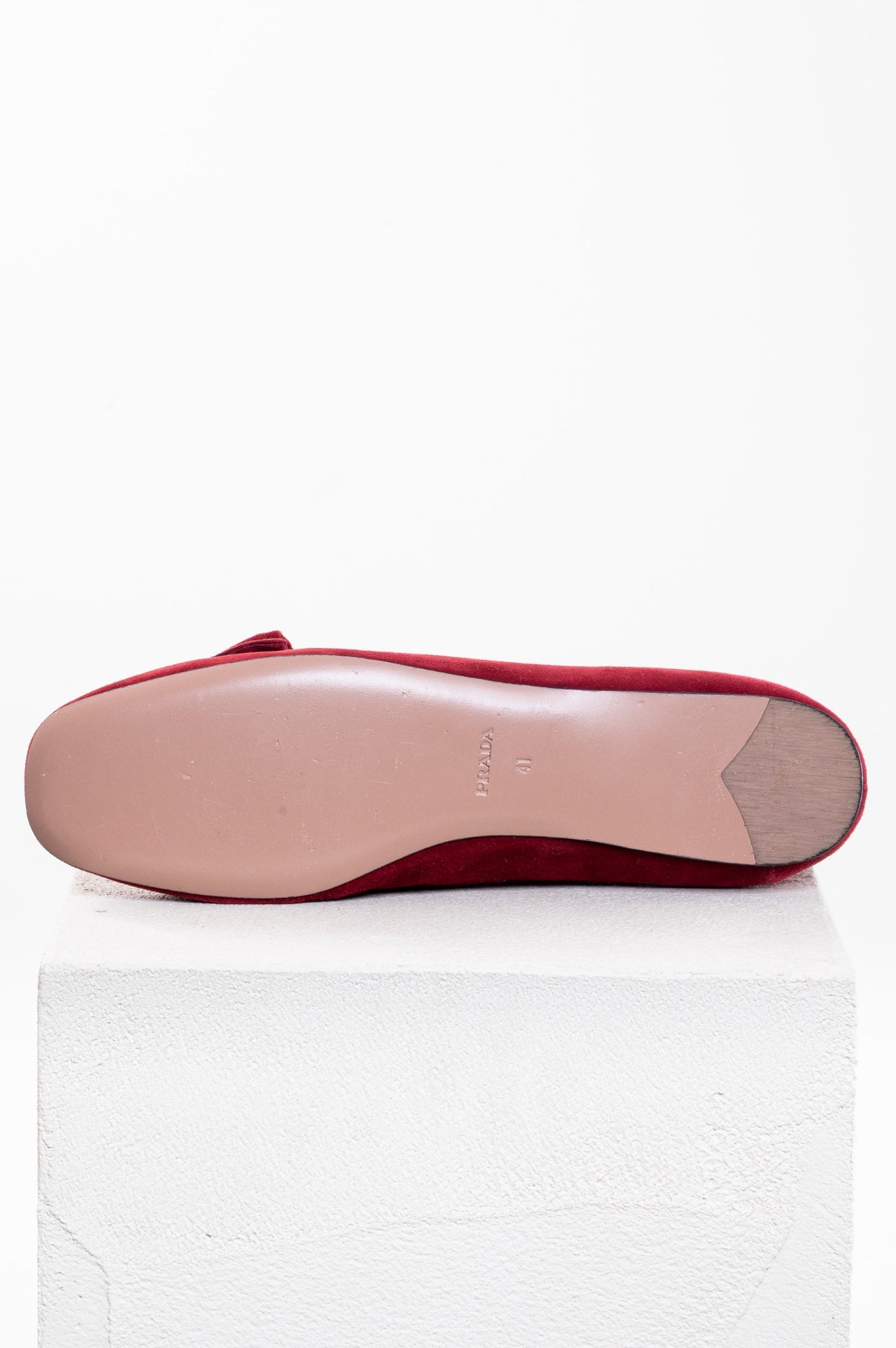 Burgundy Suede Smoking Slipper Flats