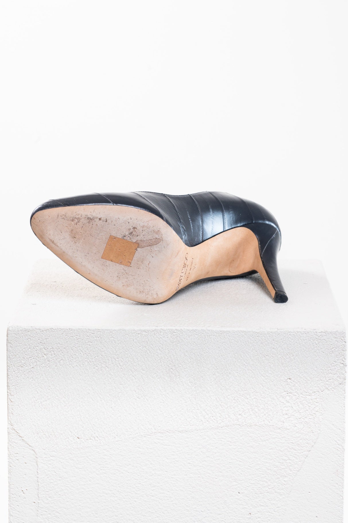 Grey Round Toe High Heel