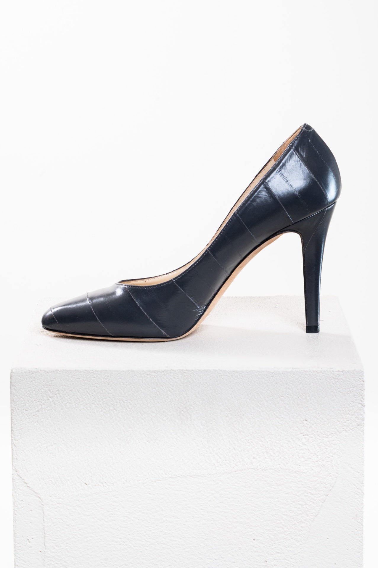 Grey Round Toe High Heel