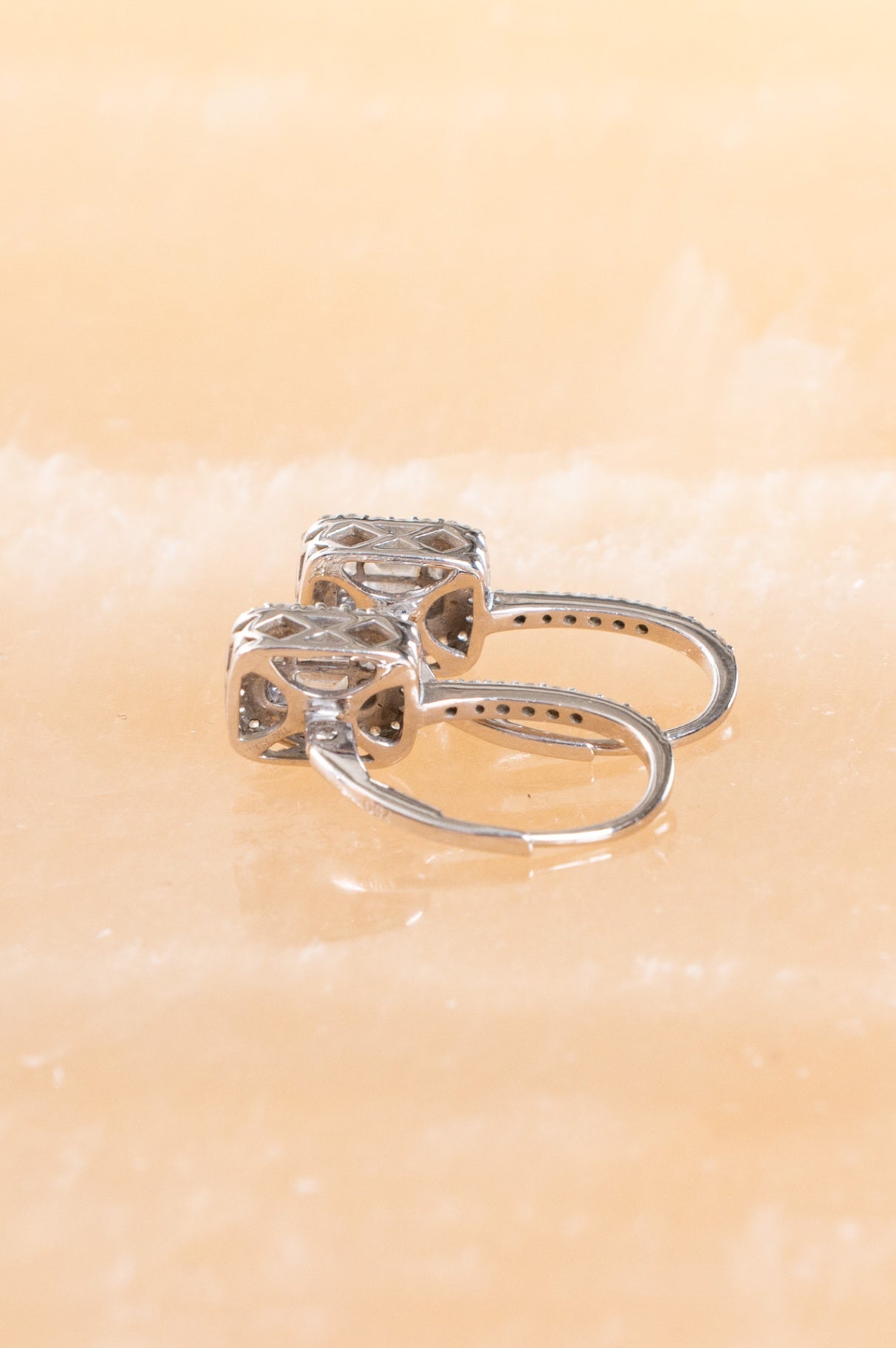 White Gold Diamond Drop Earrings