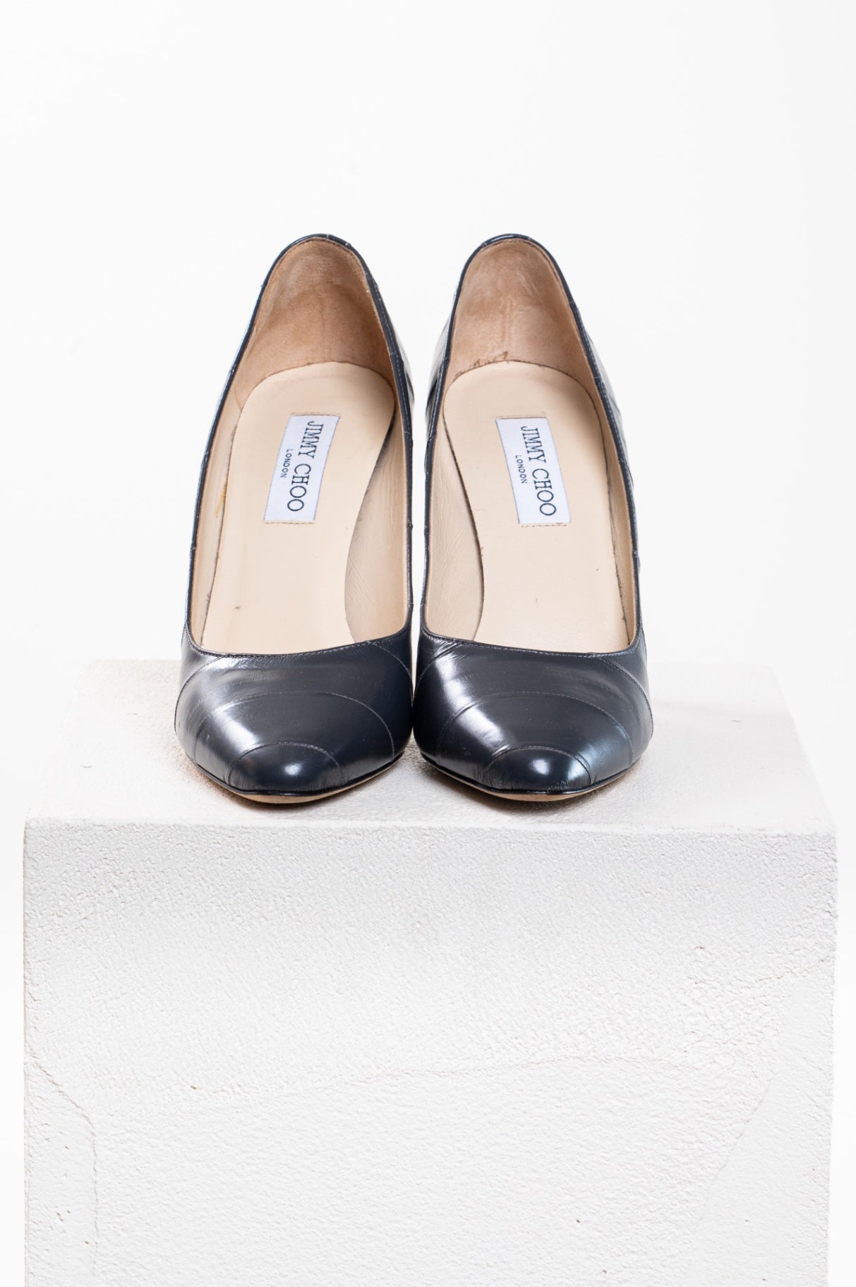 Grey Round Toe High Heel