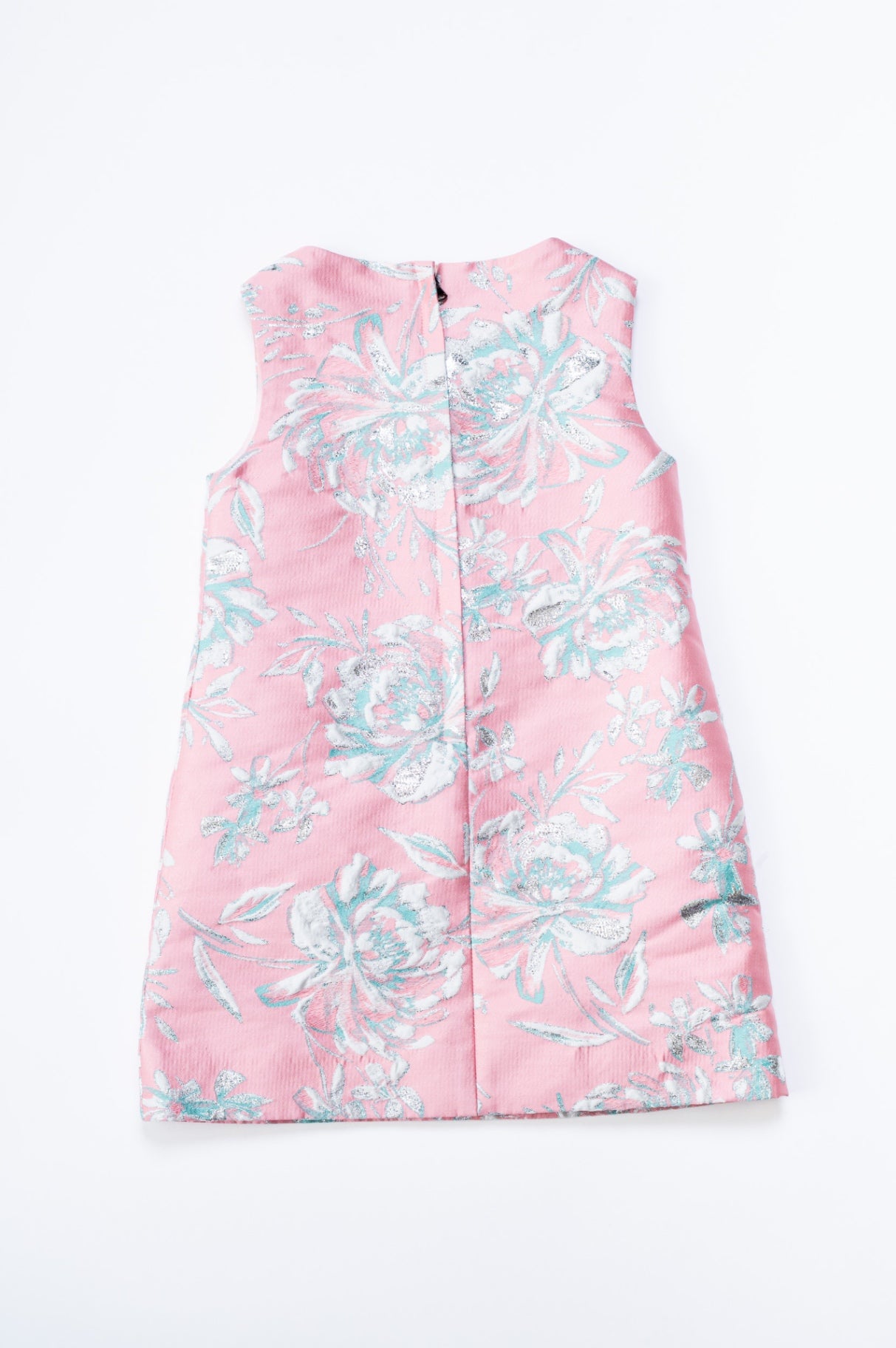 Pink Metallic Flower Dress