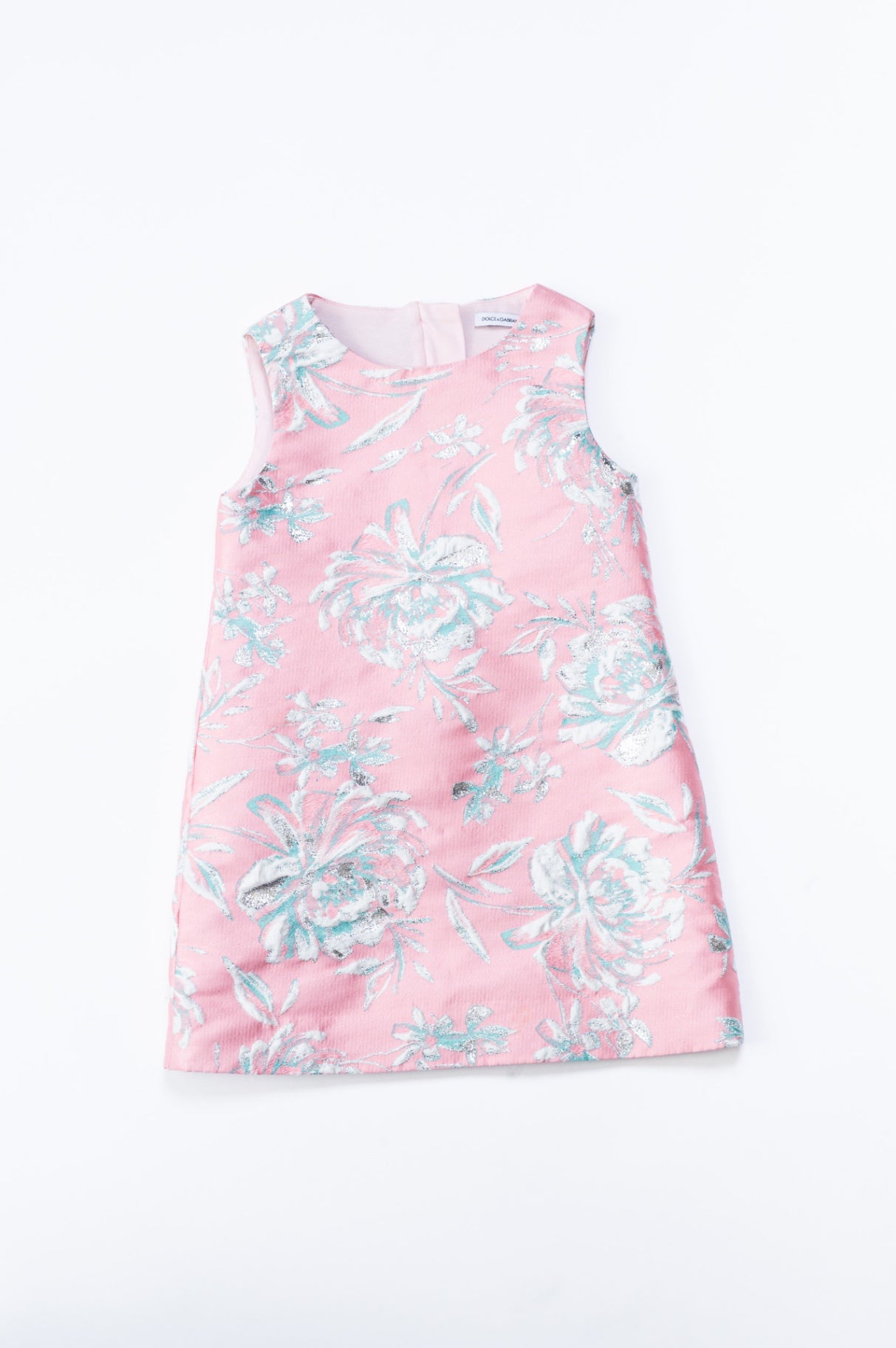 Pink Metallic Flower Dress