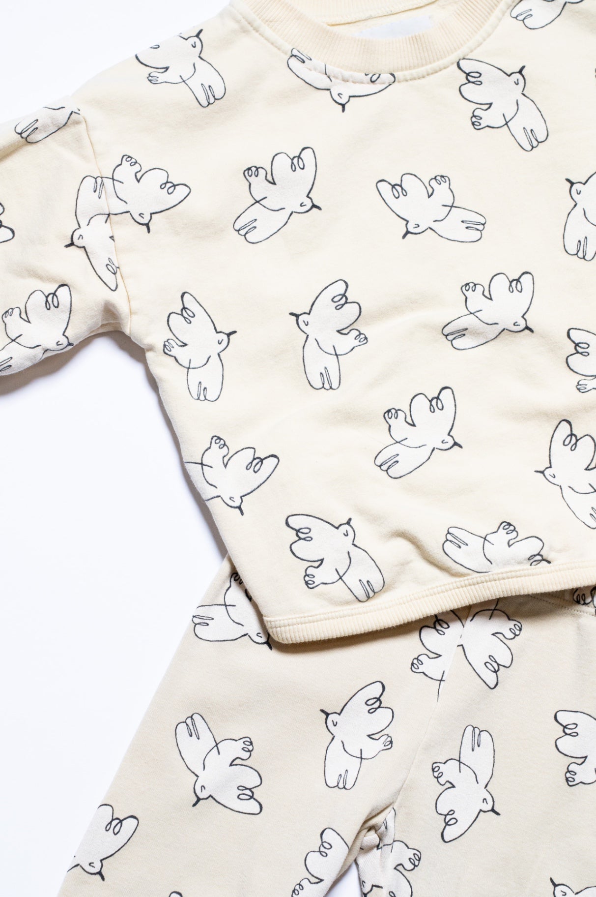 Yellow Bird Print Sweatsuit