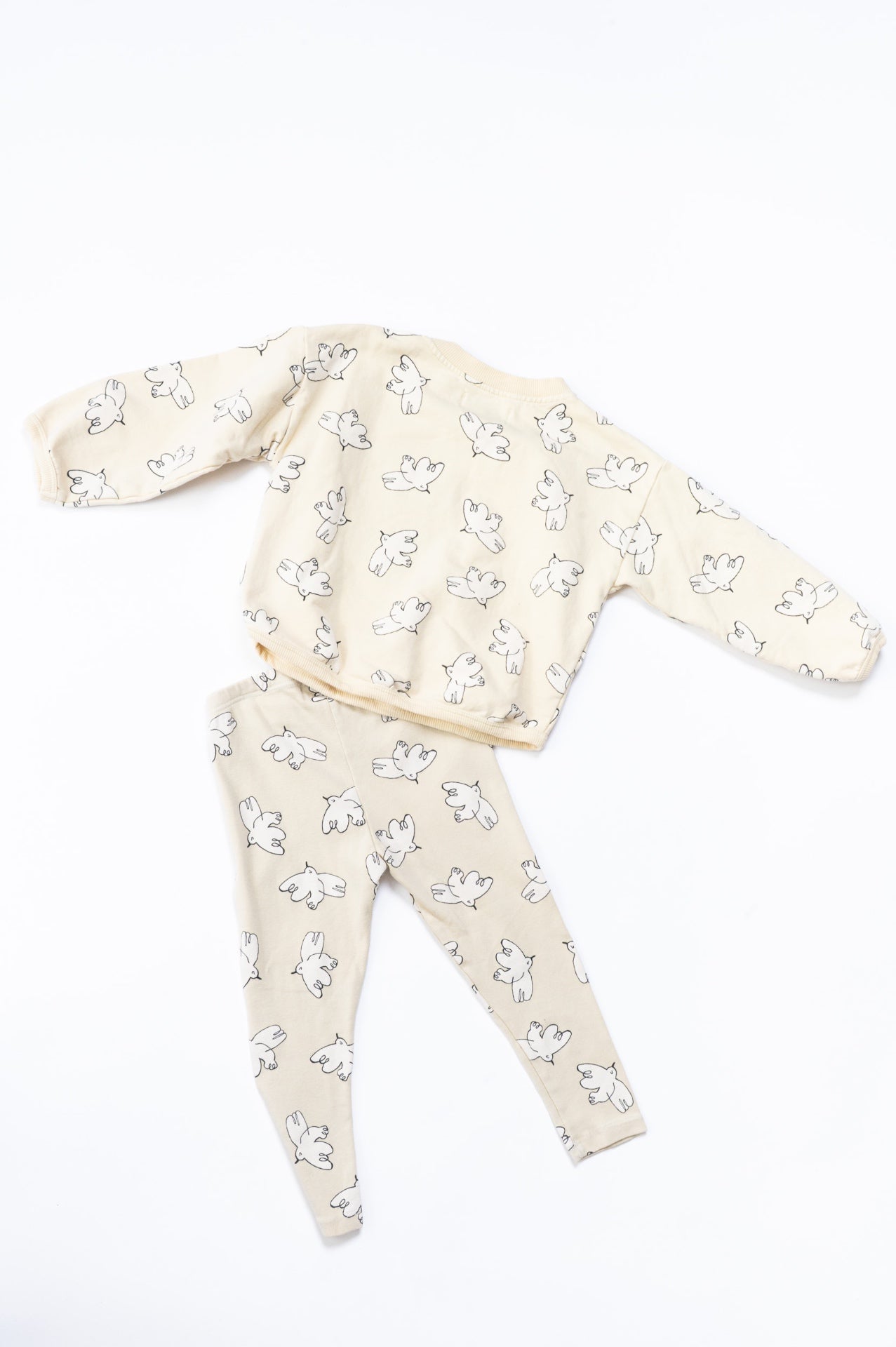 Yellow Bird Print Sweatsuit