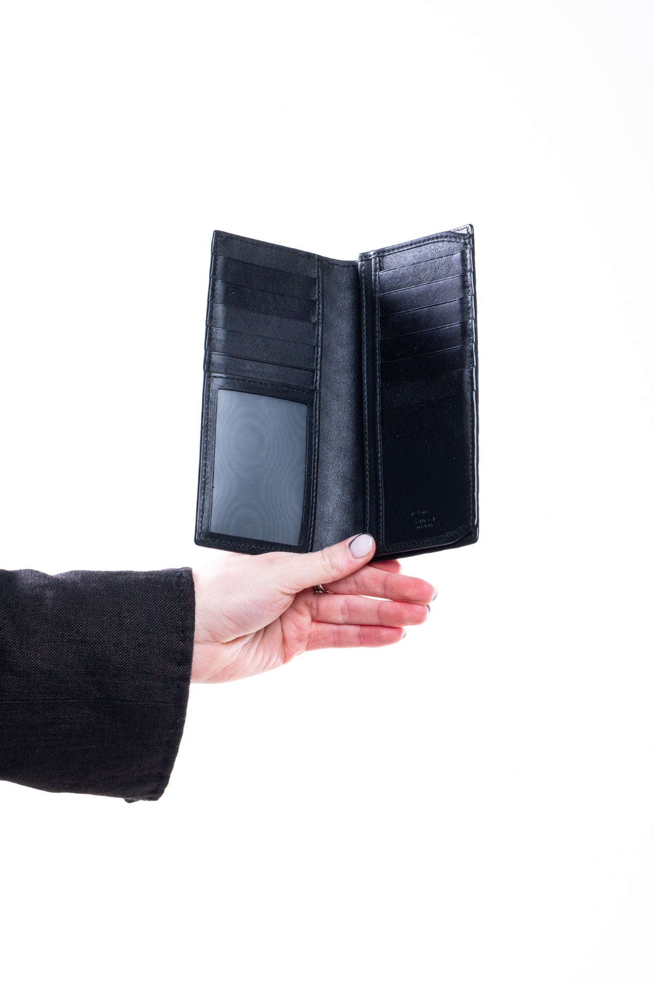 Black Microguccissima Long Wallet