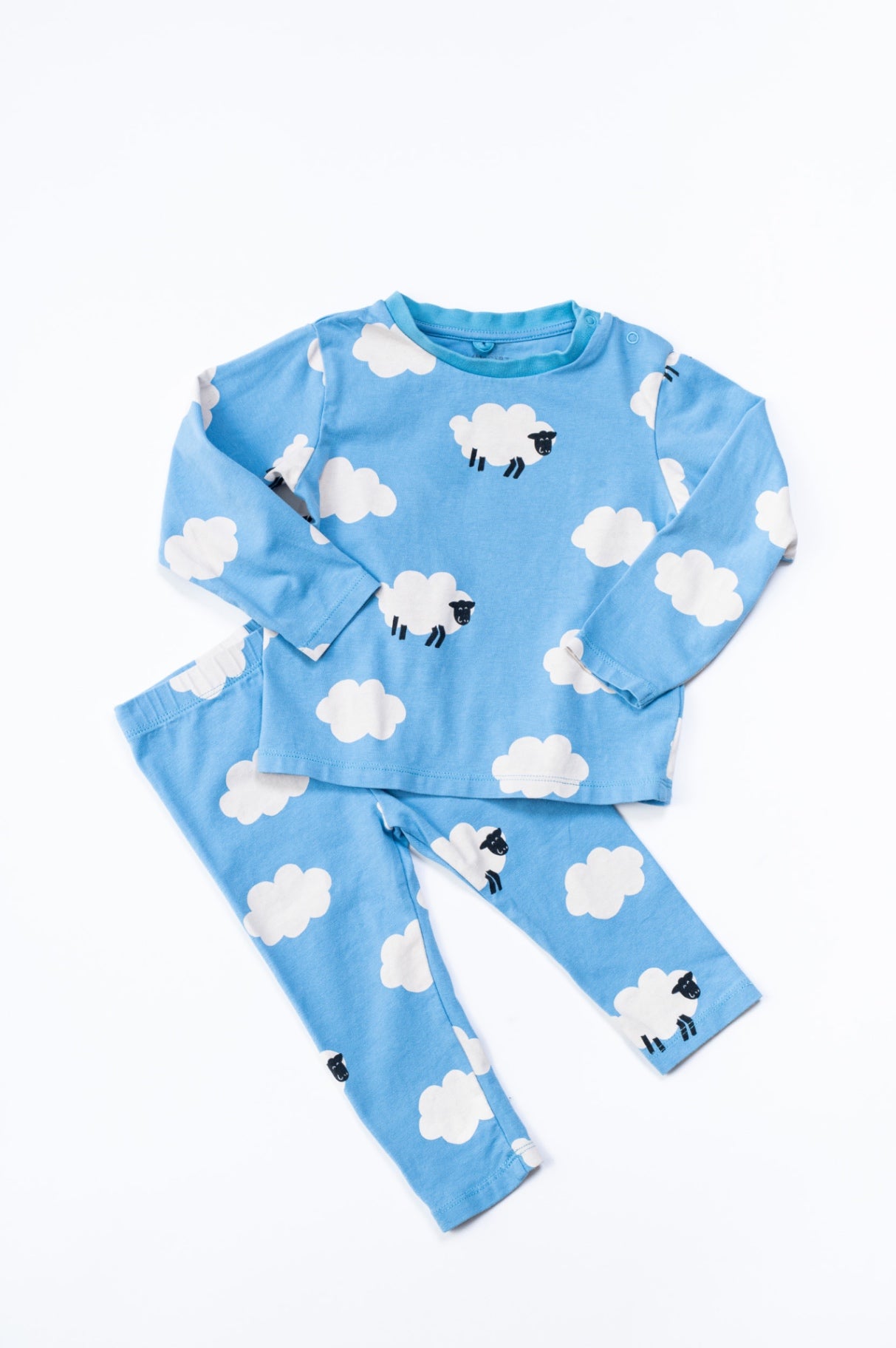 Light Blue Sheep Print Pyjama Set