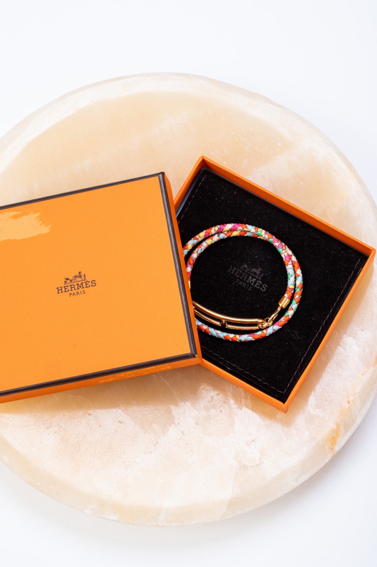 Multicolor Rose Gold Roulis Double Tour Bracelet