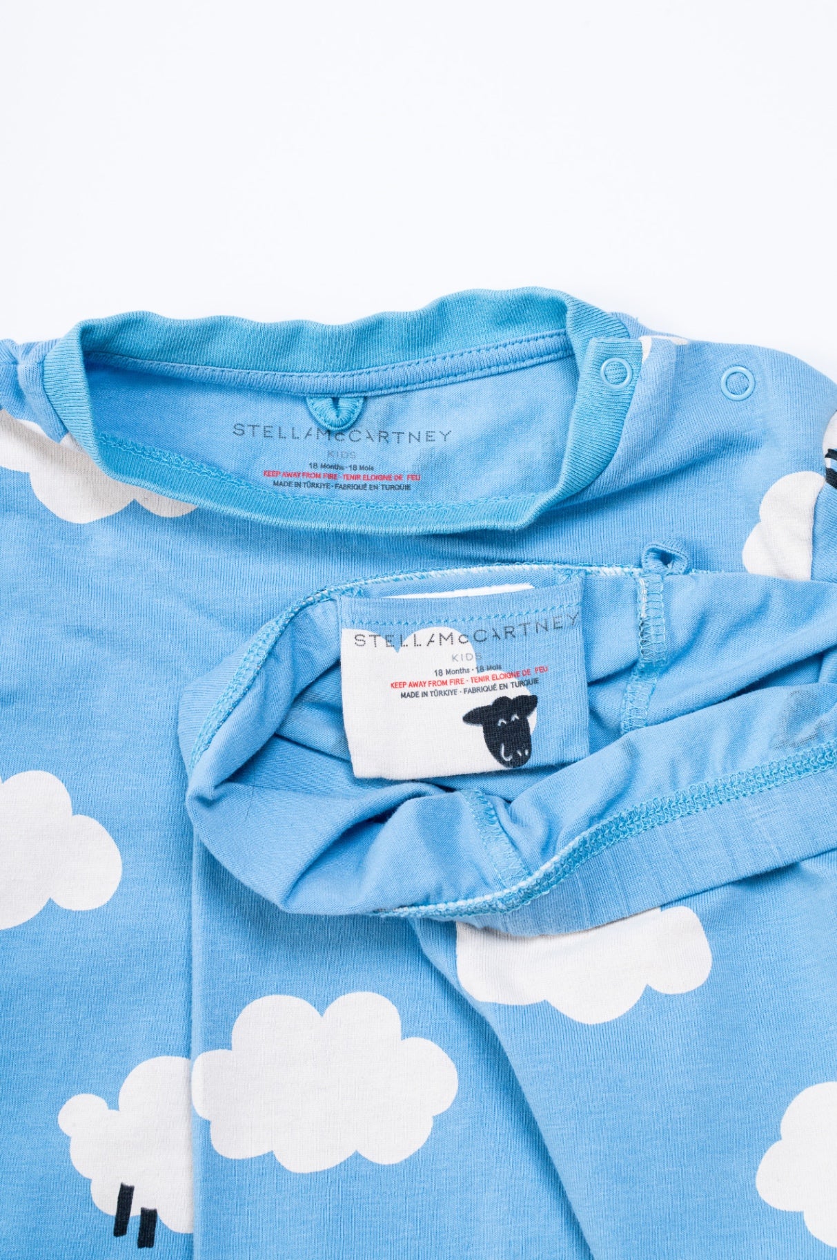 Light Blue Sheep Print Pyjama Set