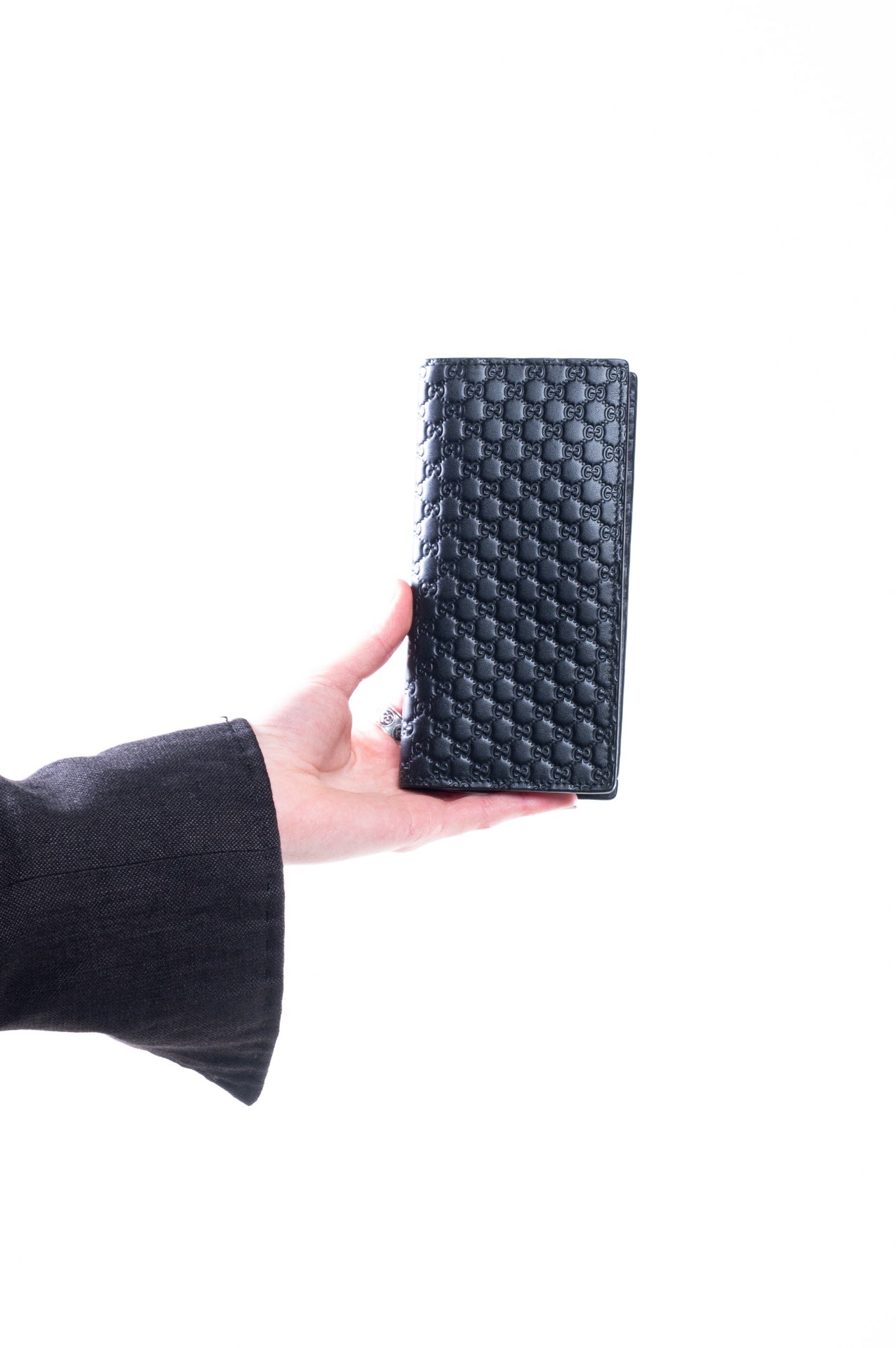 Black Microguccissima Long Wallet